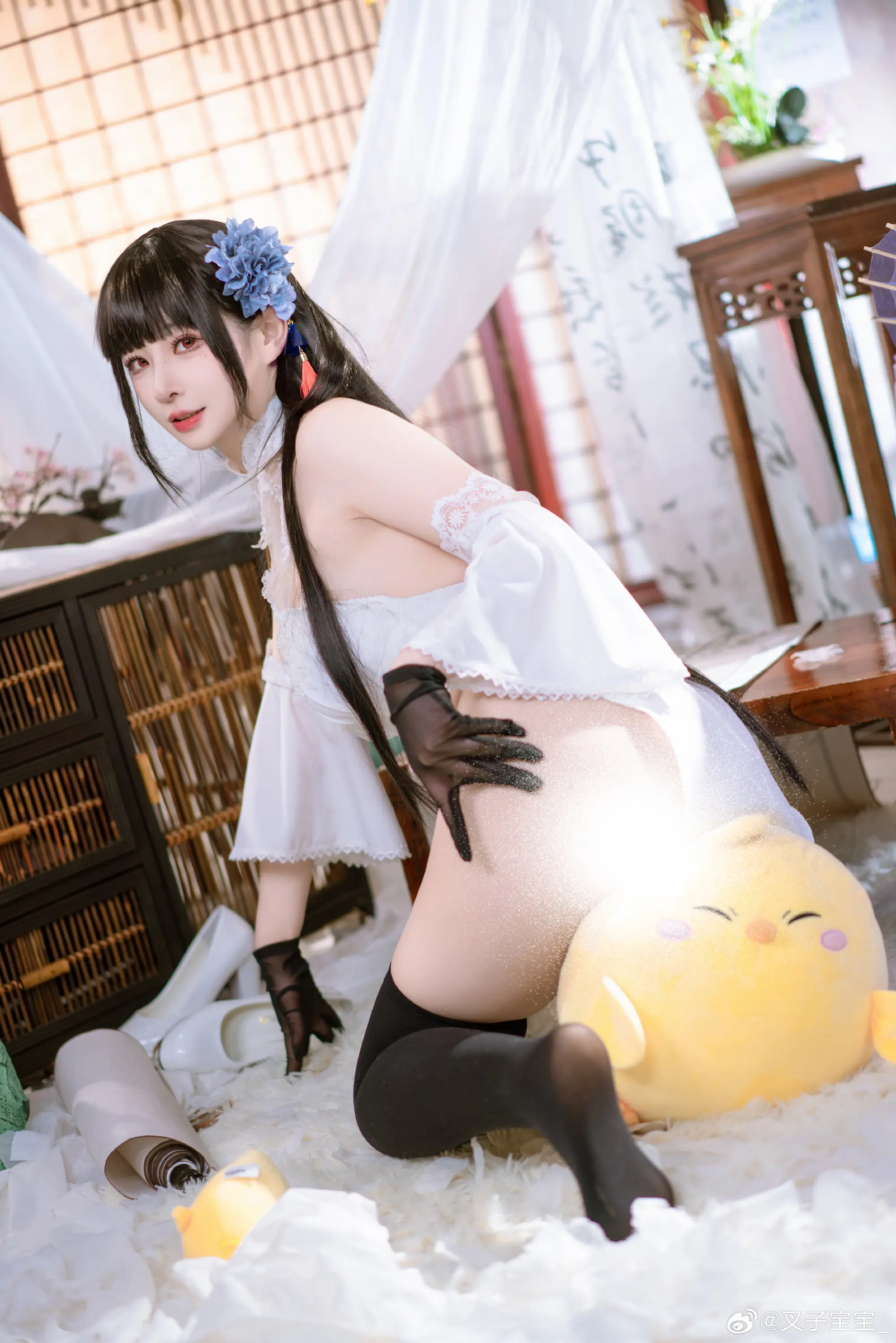 COSPLAY 请允许逸仙 已全新的姿态，再次为指挥官效劳 碧蓝航线@叉子宝宝_ COSPLAY-第3张