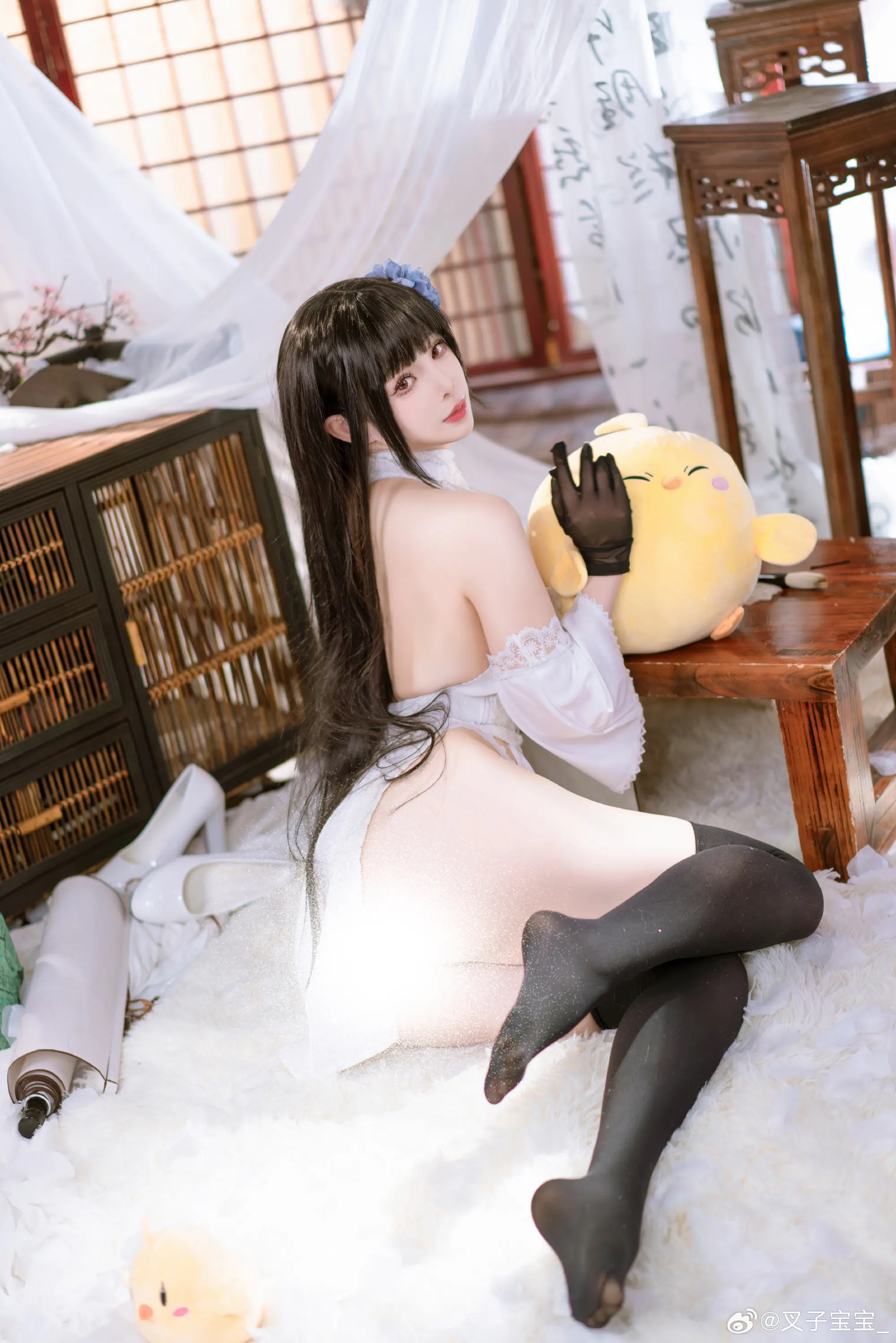 COSPLAY 请允许逸仙 已全新的姿态，再次为指挥官效劳 碧蓝航线@叉子宝宝_ COSPLAY-第4张
