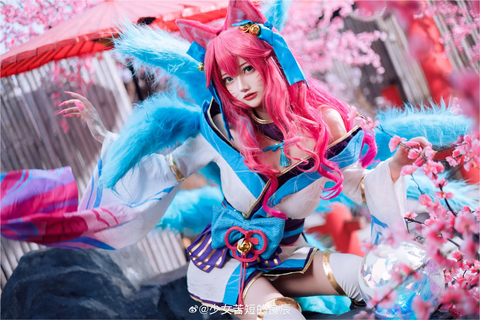 COSPLAY 凡人有两个选择，跟我走，或者自己走💗 灵魂莲华 英雄联盟同人 阿狸 @少女苦短的良辰 COSPLAY-第6张