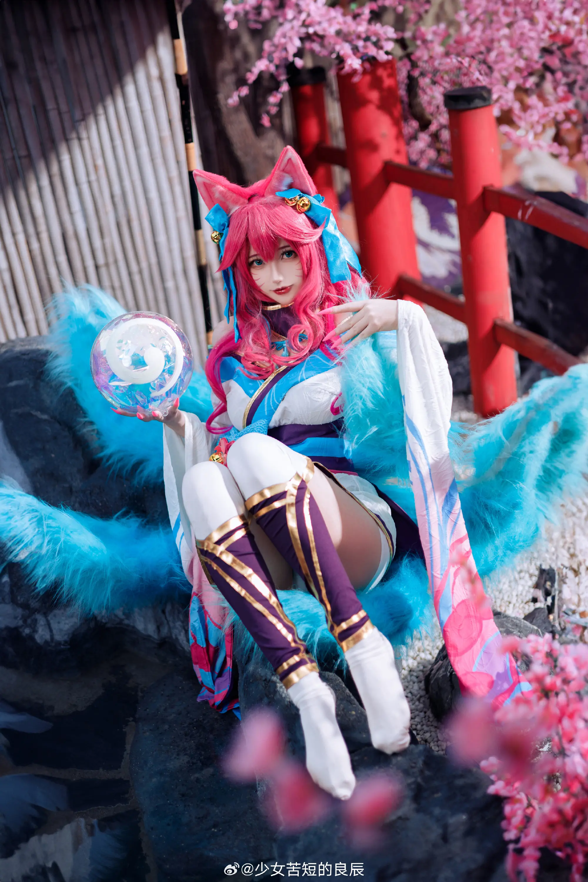 COSPLAY 凡人有两个选择，跟我走，或者自己走💗 灵魂莲华 英雄联盟同人 阿狸 @少女苦短的良辰 COSPLAY-第9张