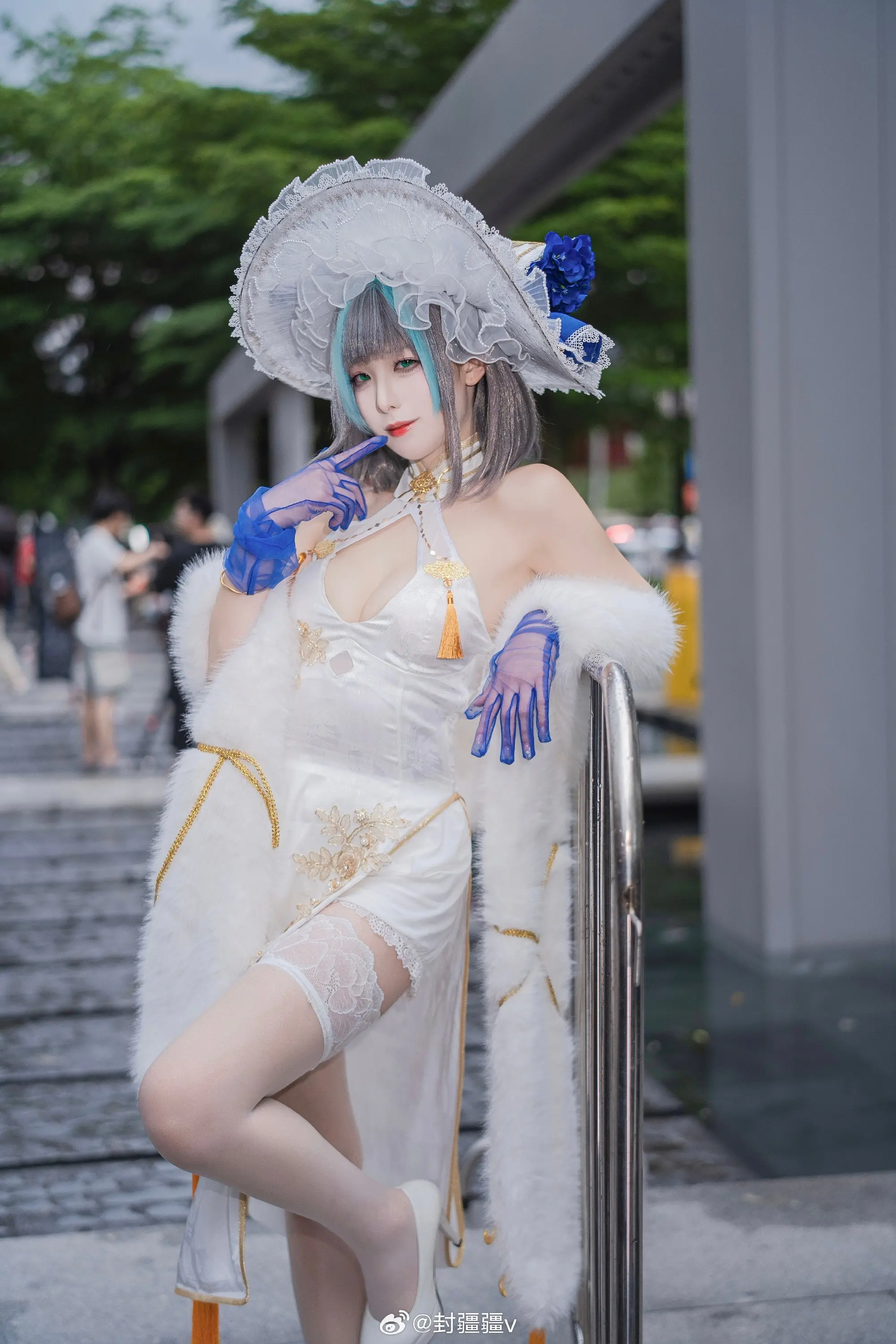 cosplay 碧蓝航线 柴郡旗袍改色ver@封疆疆v-公众号小姨ai