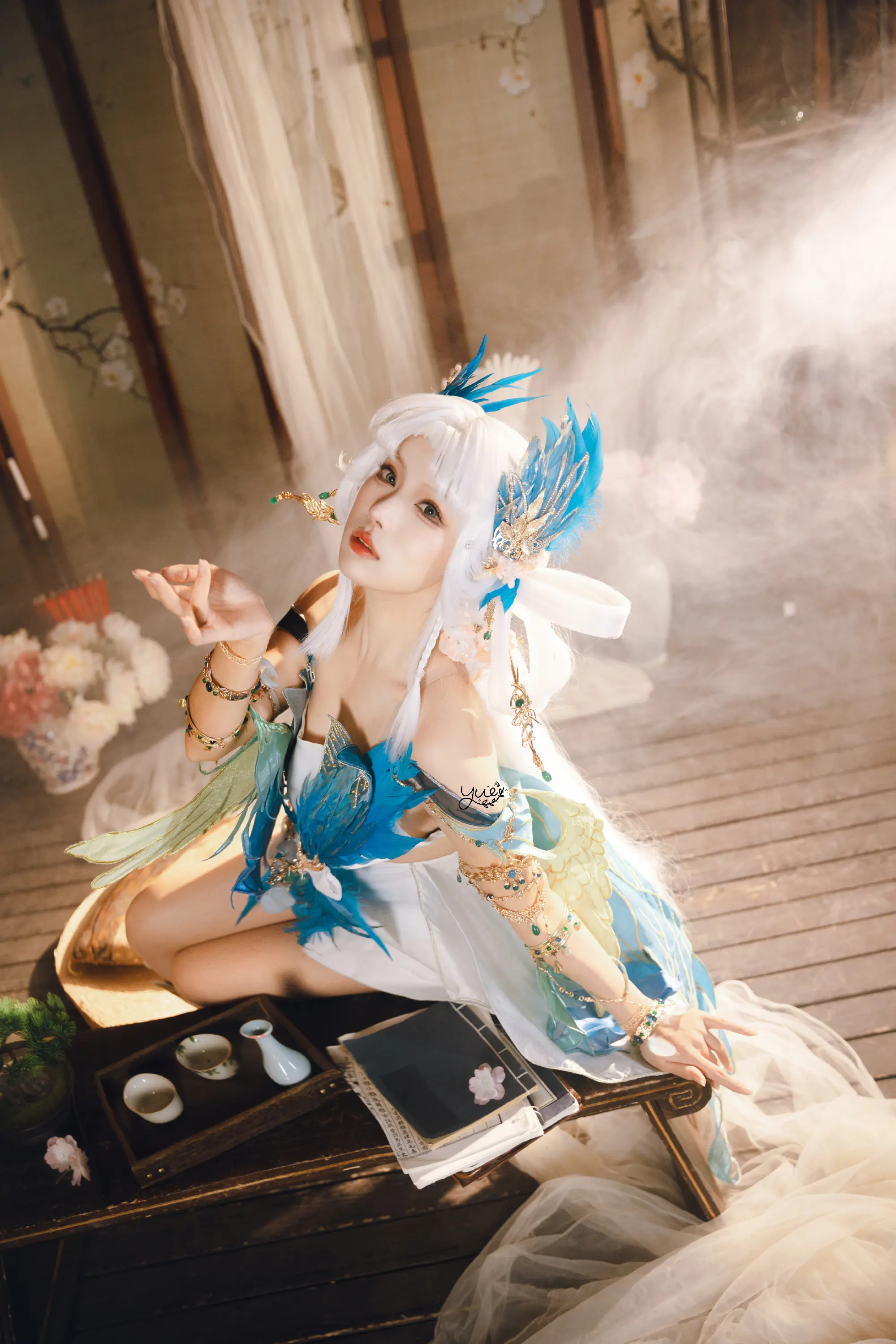 COSPLAY 逆水寒cos 青鸾cos正片@-婉Yue-目标减到99斤-公众号小姨ai