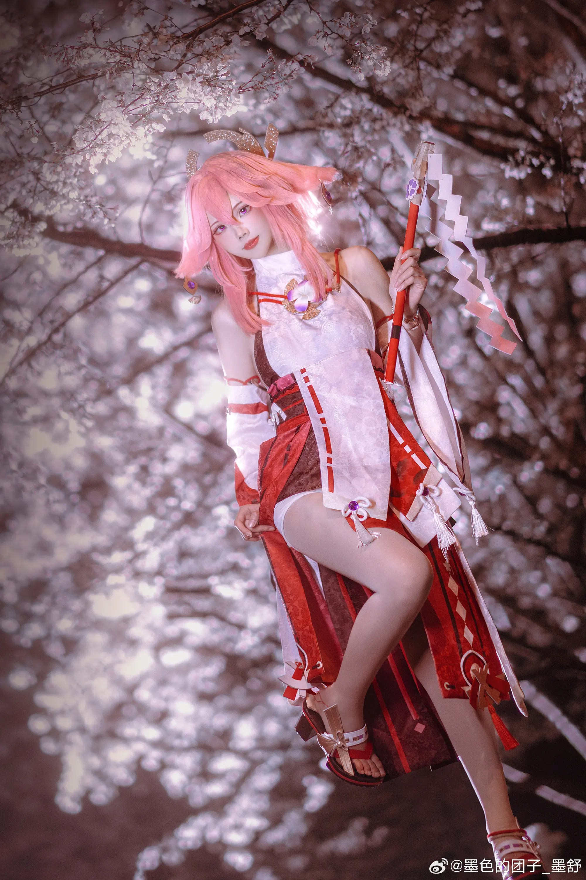 cosplay 原神 八重神子@墨色的团子_墨舒-公众号小姨ai