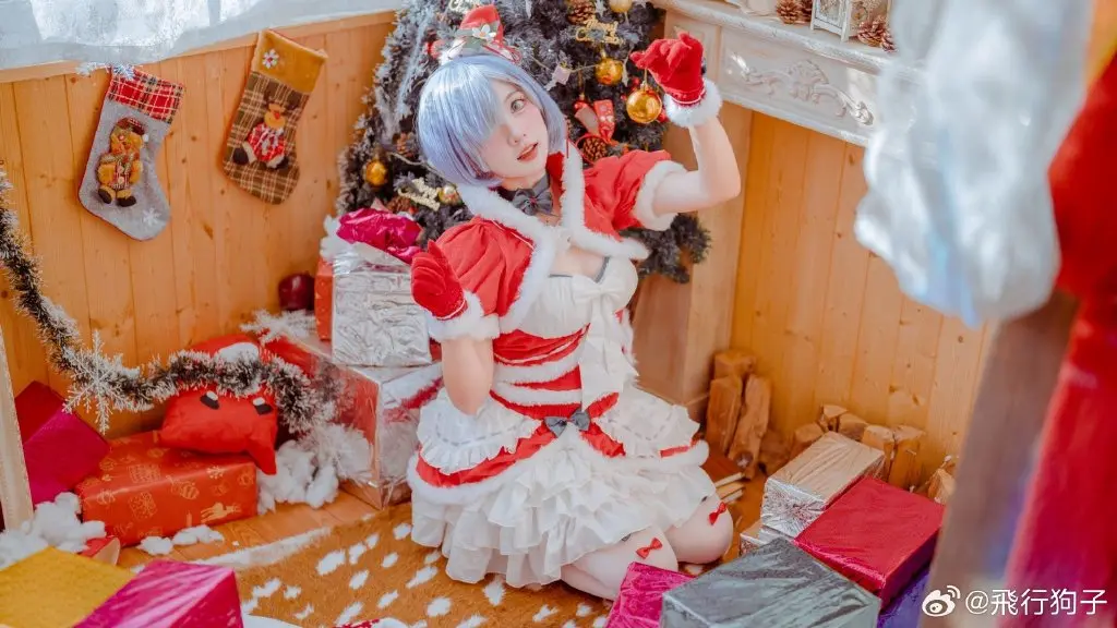 cosplay 𝑯𝒂𝒗𝒆 𝒂 𝒉𝒂𝒑𝒑𝒚 𝑪𝒉𝒓𝒊𝒔𝒕𝒎𝒂𝒔 re:从零开始的异世界生活 蕾姆圣诞ver.@飛行狗子 COSPLAY-第2张