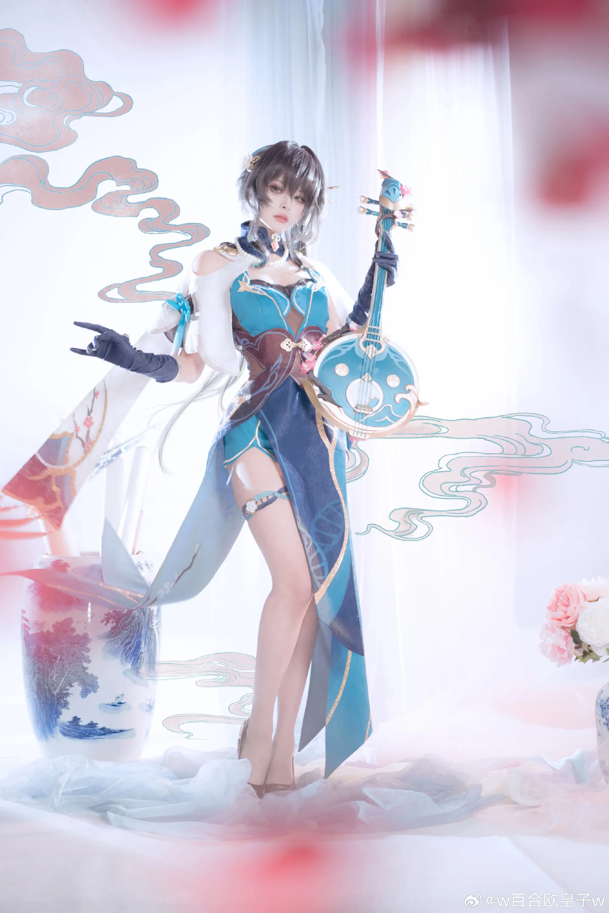 cosplay 她抹去一指琼绸碎玉，冰雪玎玲 崩坏:星穹铁道 阮梅@w百合欧皇子w COSPLAY-第4张