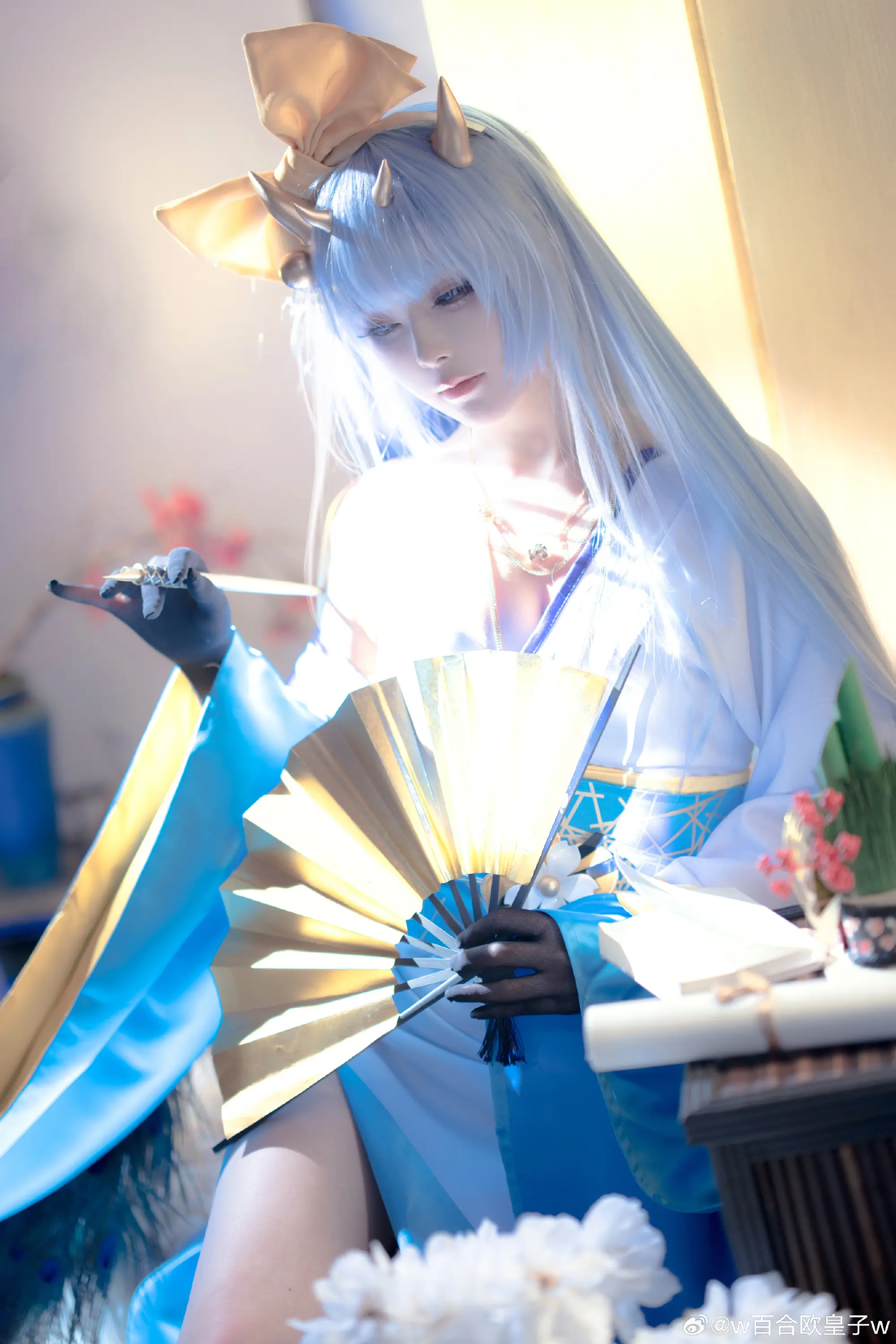COSPLAY 碧蓝航线 香槟 初梦蓝彩@w百合欧皇子w COSPLAY-第3张