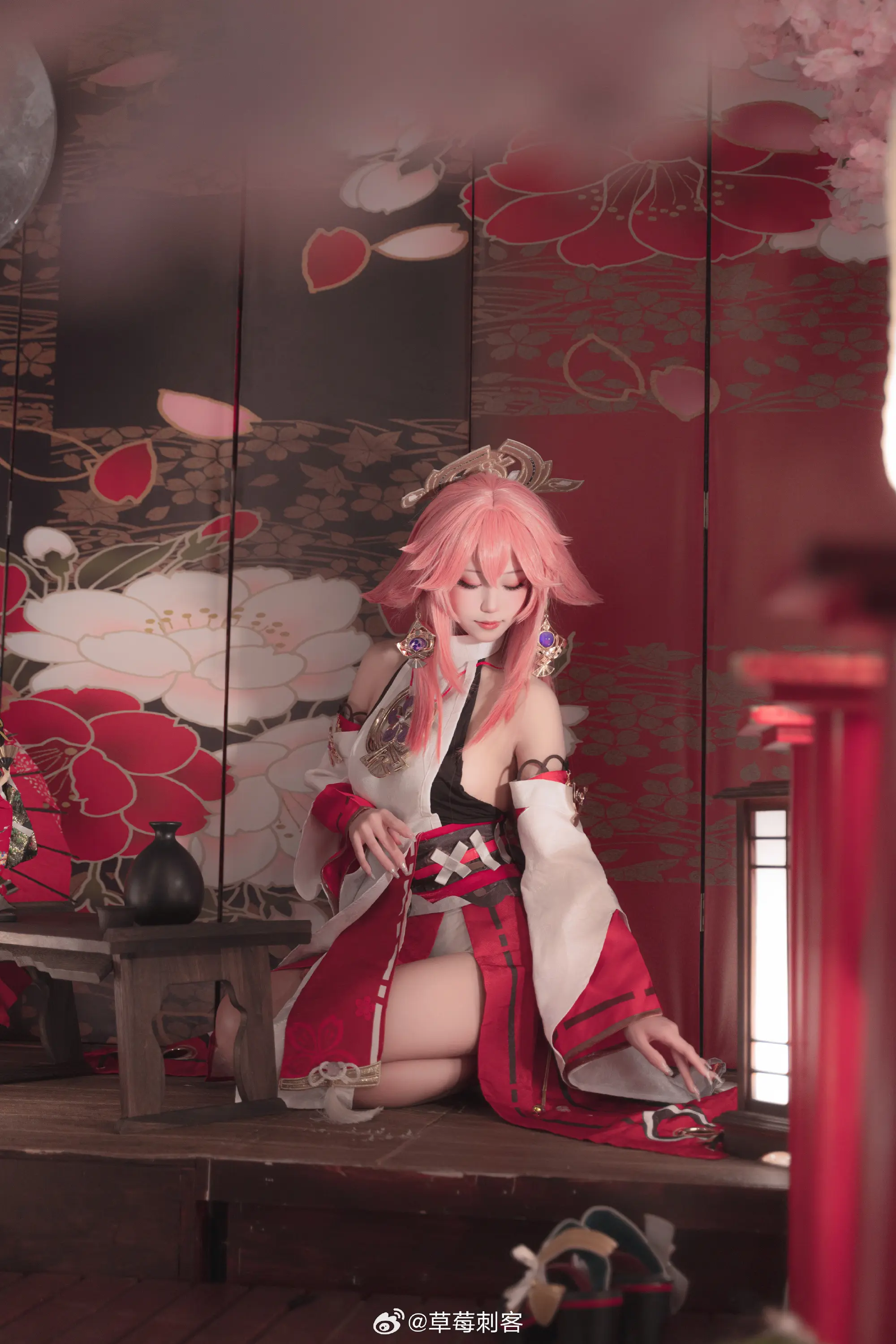 COSPLAY 哎呀，小家伙，你对我的口味了解得很清楚嘛 原神 八重神子@草莓刺客 COSPLAY-第9张