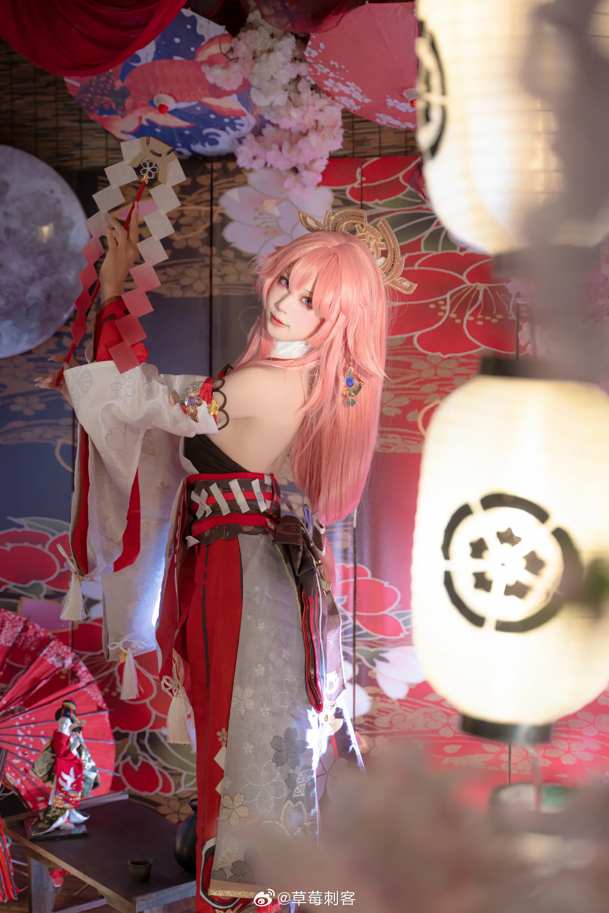 COSPLAY 哎呀，小家伙，你对我的口味了解得很清楚嘛 原神 八重神子@草莓刺客 COSPLAY-第6张