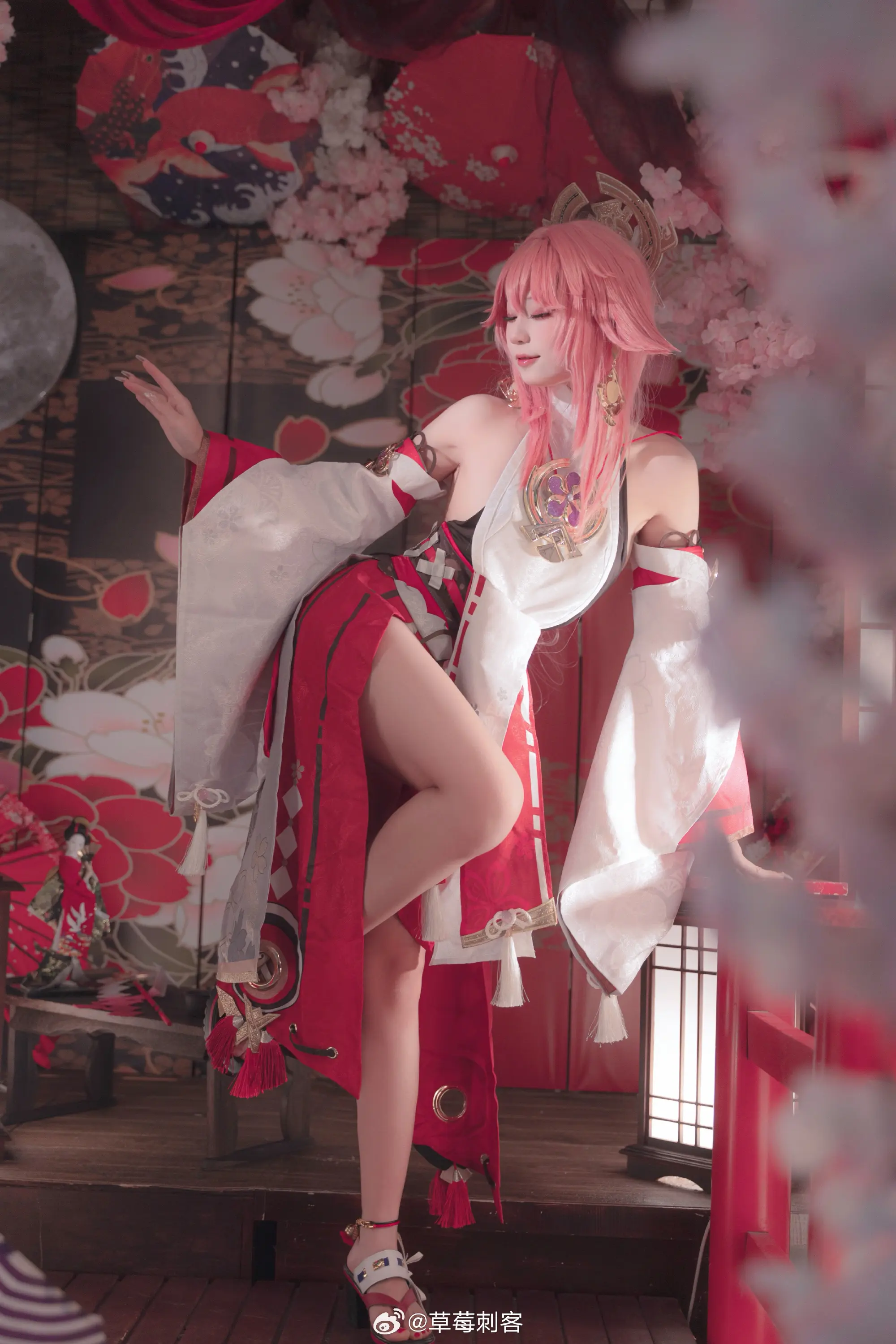 COSPLAY 哎呀，小家伙，你对我的口味了解得很清楚嘛 原神 八重神子@草莓刺客 COSPLAY-第5张