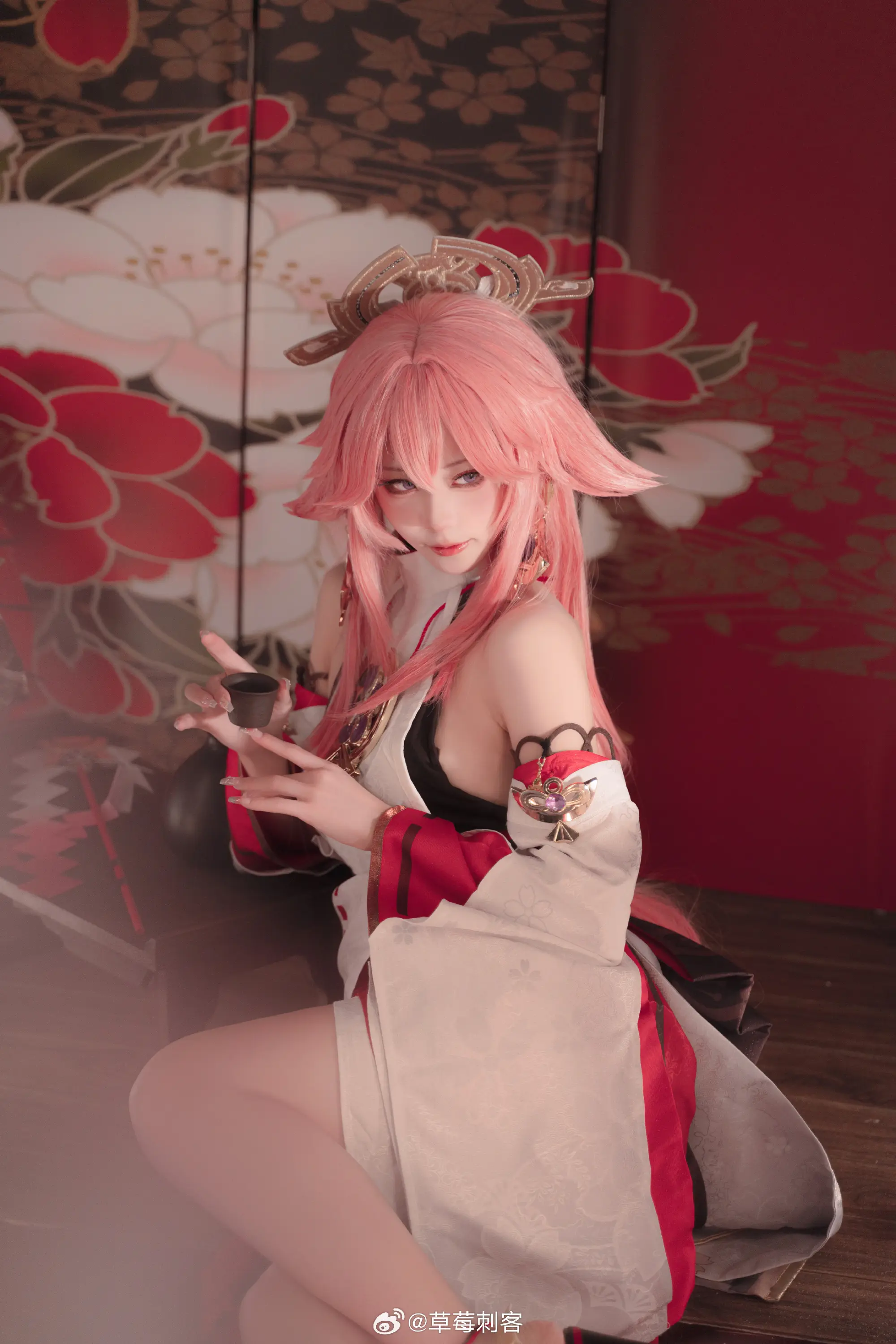 COSPLAY 哎呀，小家伙，你对我的口味了解得很清楚嘛 原神 八重神子@草莓刺客 COSPLAY-第2张