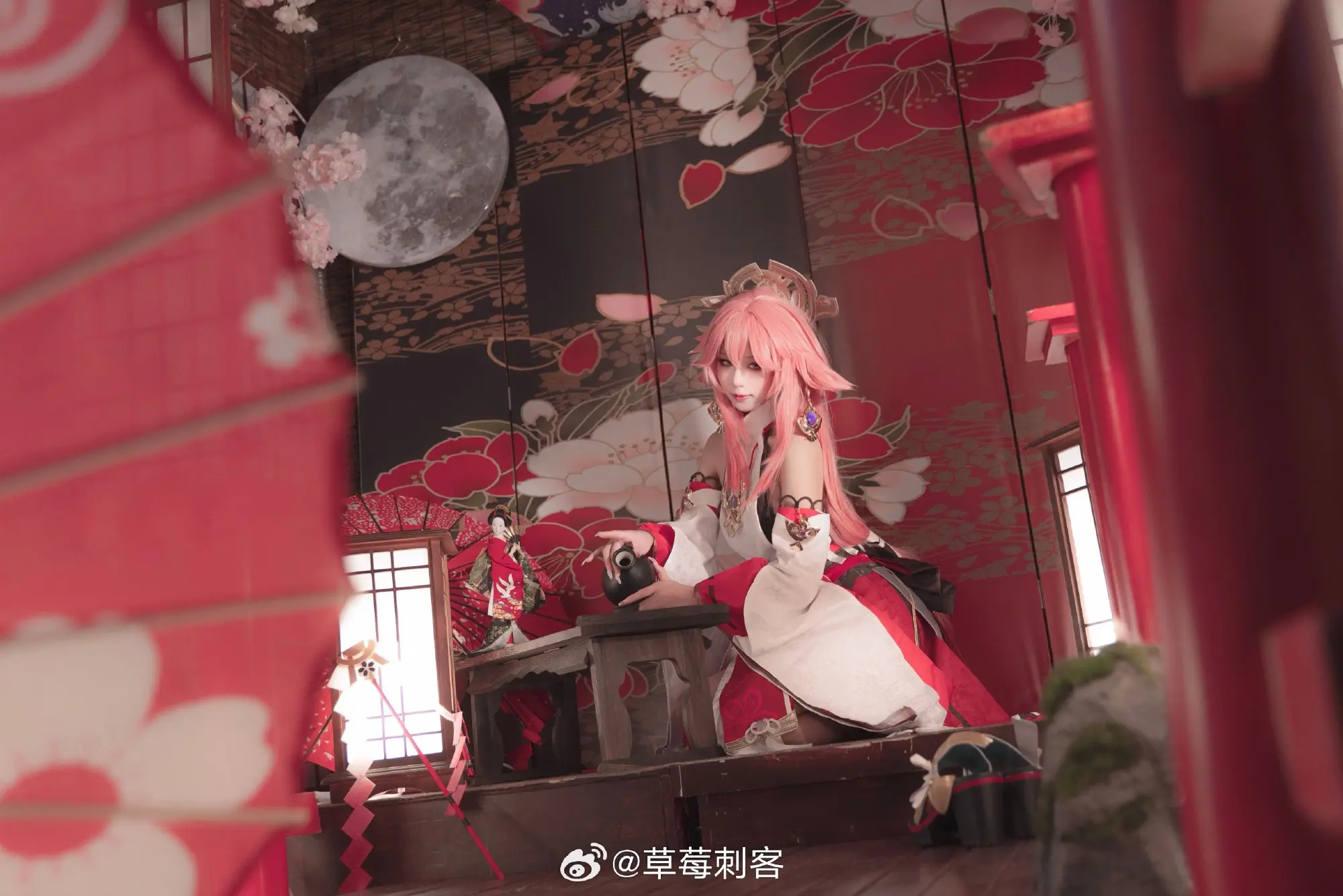 COSPLAY 哎呀，小家伙，你对我的口味了解得很清楚嘛 原神 八重神子@草莓刺客 COSPLAY-第8张