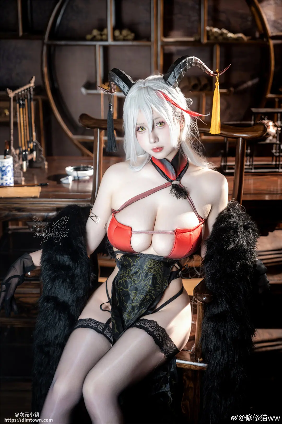 COSPLAY 碧蓝航线 埃吉尔换装【 金龙腾祥云】@修修猫ww COSPLAY-第9张