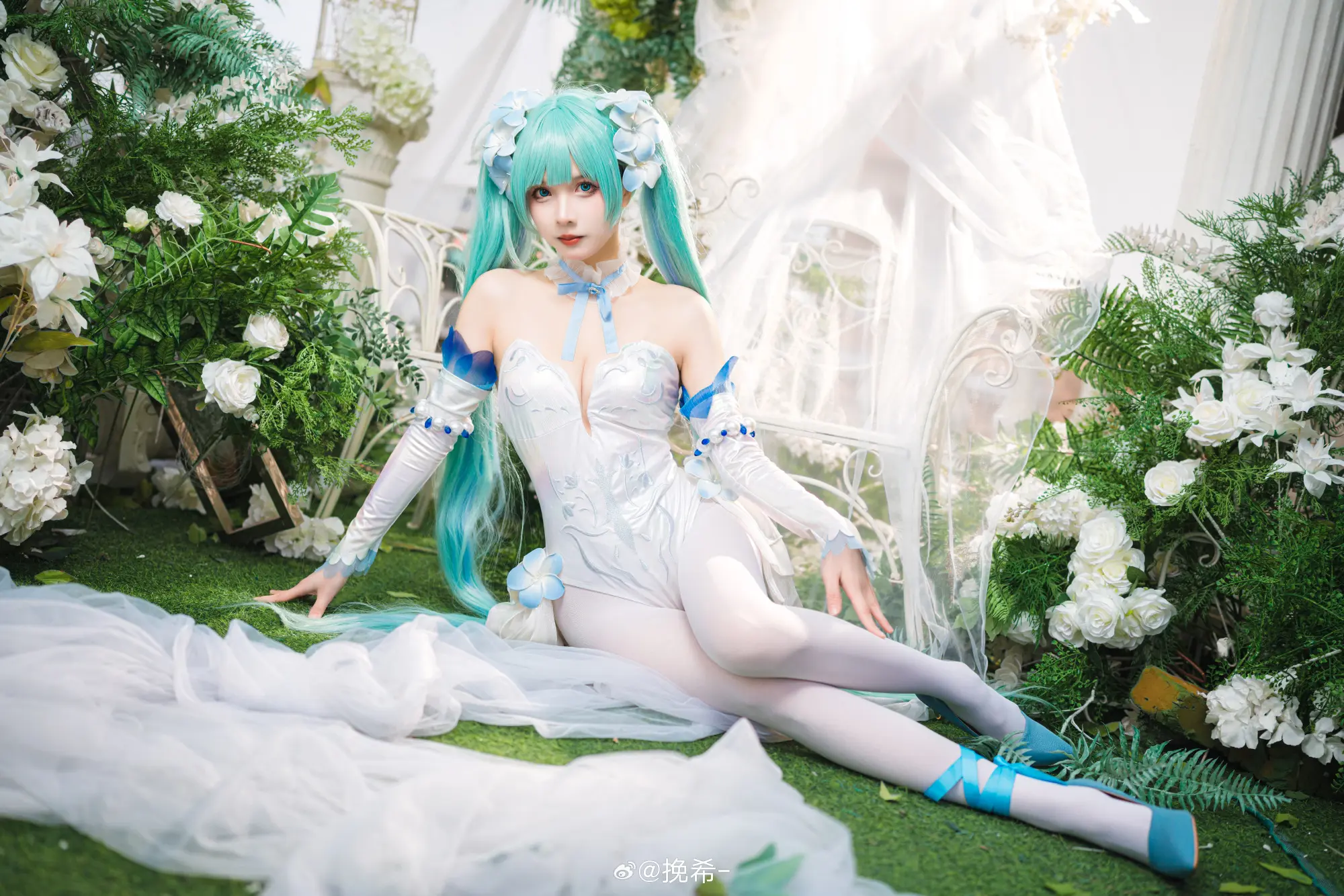 COSPLAY 🦋 miku·粉蝶花精灵 🦋 初音未来 miku@挽希- COSPLAY-第15张