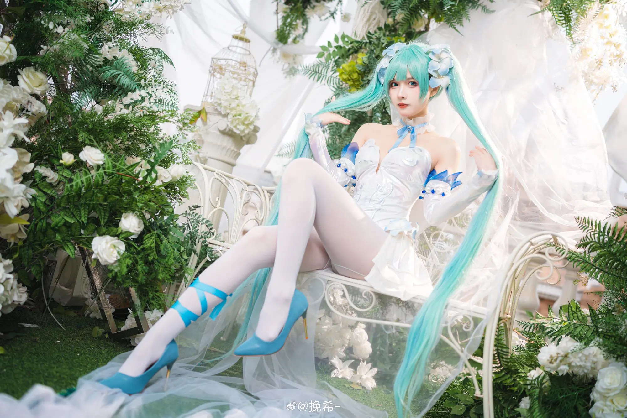 COSPLAY 🦋 miku·粉蝶花精灵 🦋 初音未来 miku@挽希- COSPLAY-第2张