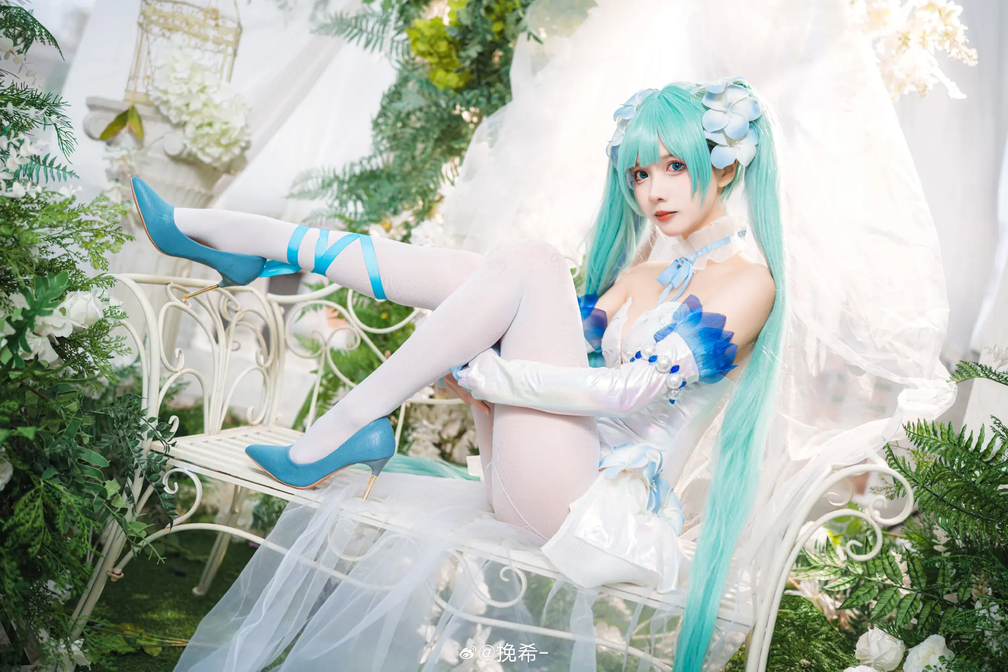 COSPLAY 🦋 miku·粉蝶花精灵 🦋 初音未来 miku@挽希- COSPLAY-第6张