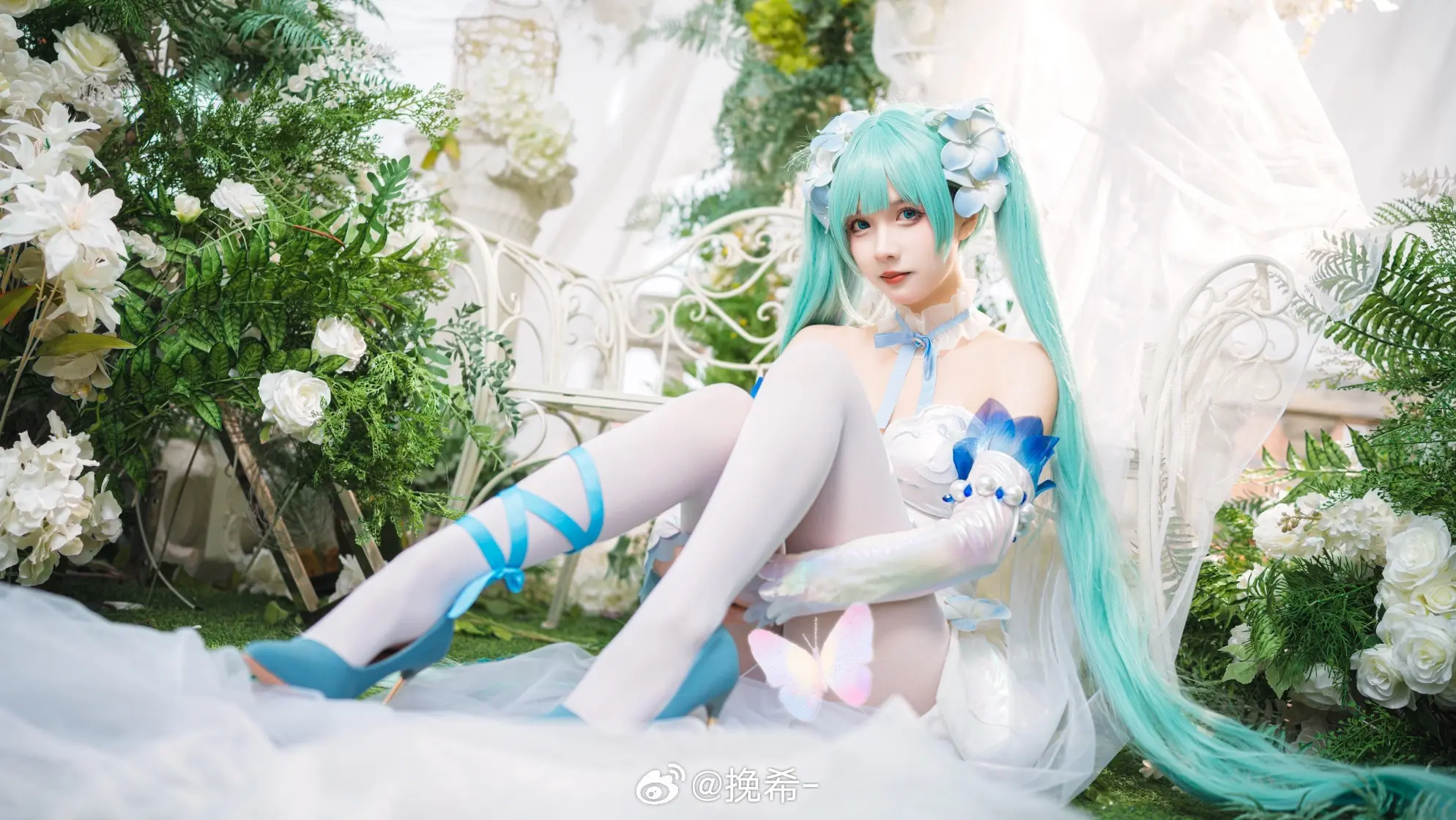 COSPLAY 🦋 miku·粉蝶花精灵 🦋 初音未来 miku@挽希- COSPLAY-第13张