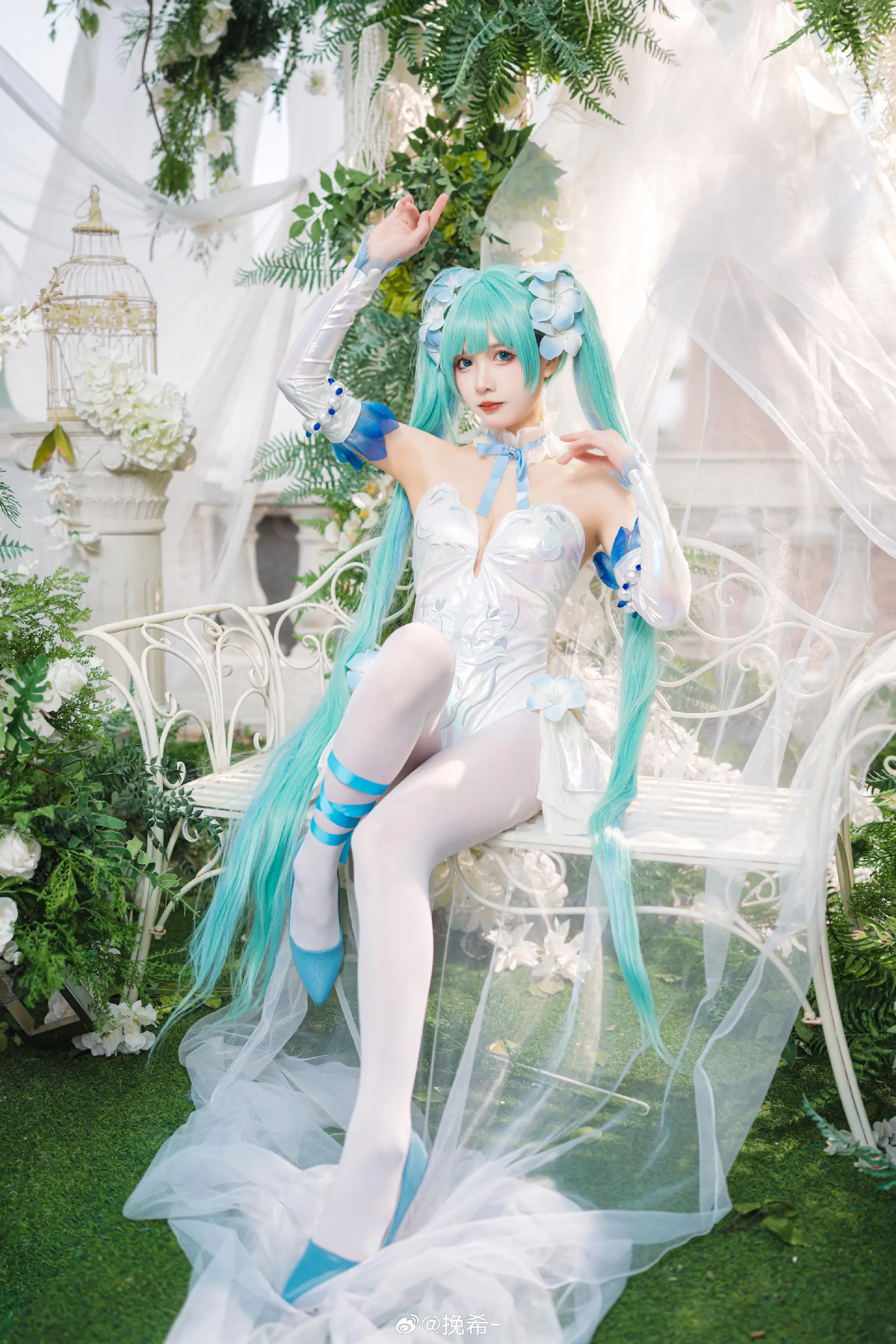 COSPLAY 🦋 miku·粉蝶花精灵 🦋 初音未来 miku@挽希- COSPLAY-第7张