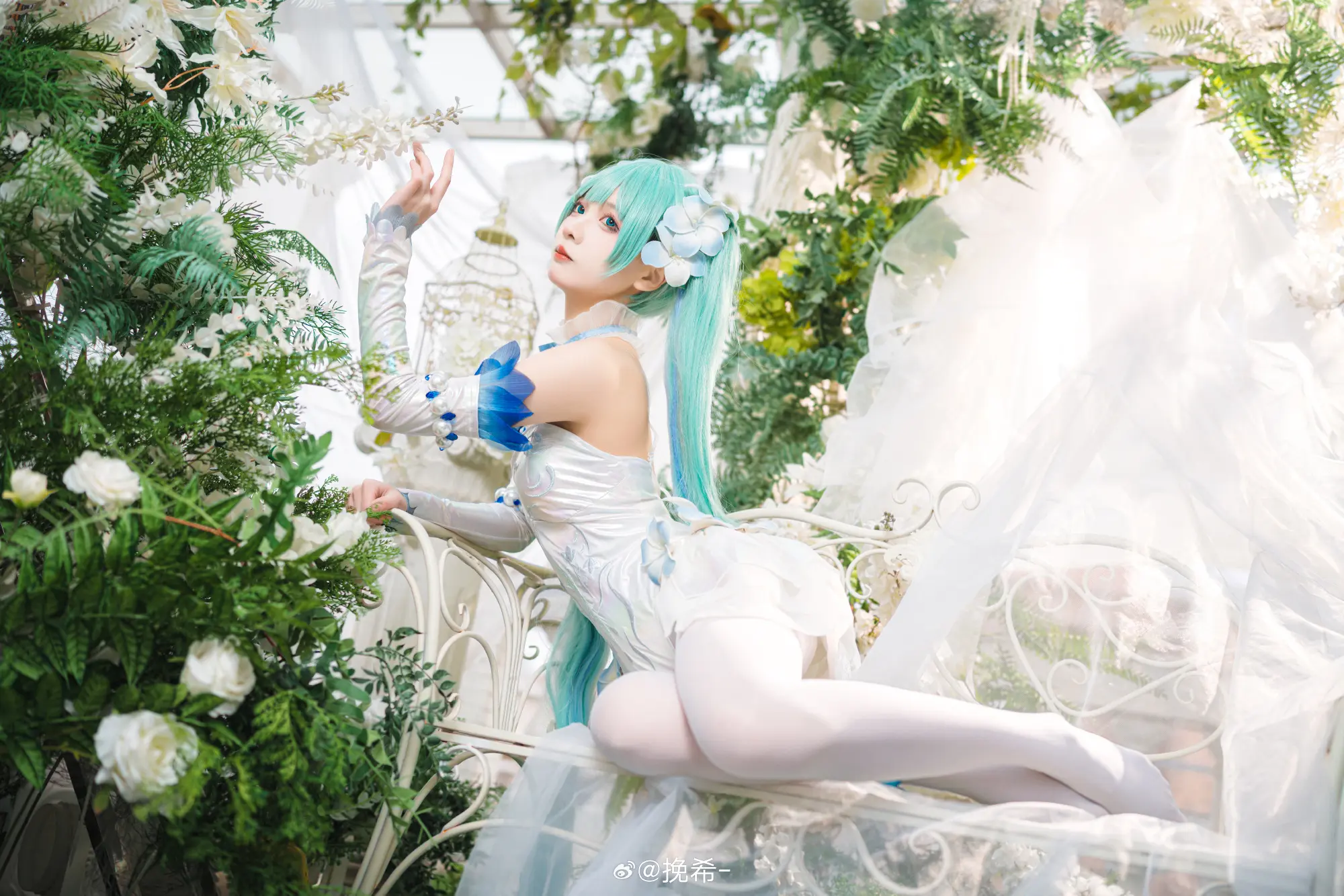 COSPLAY 🦋 miku·粉蝶花精灵 🦋 初音未来 miku@挽希- COSPLAY-第8张