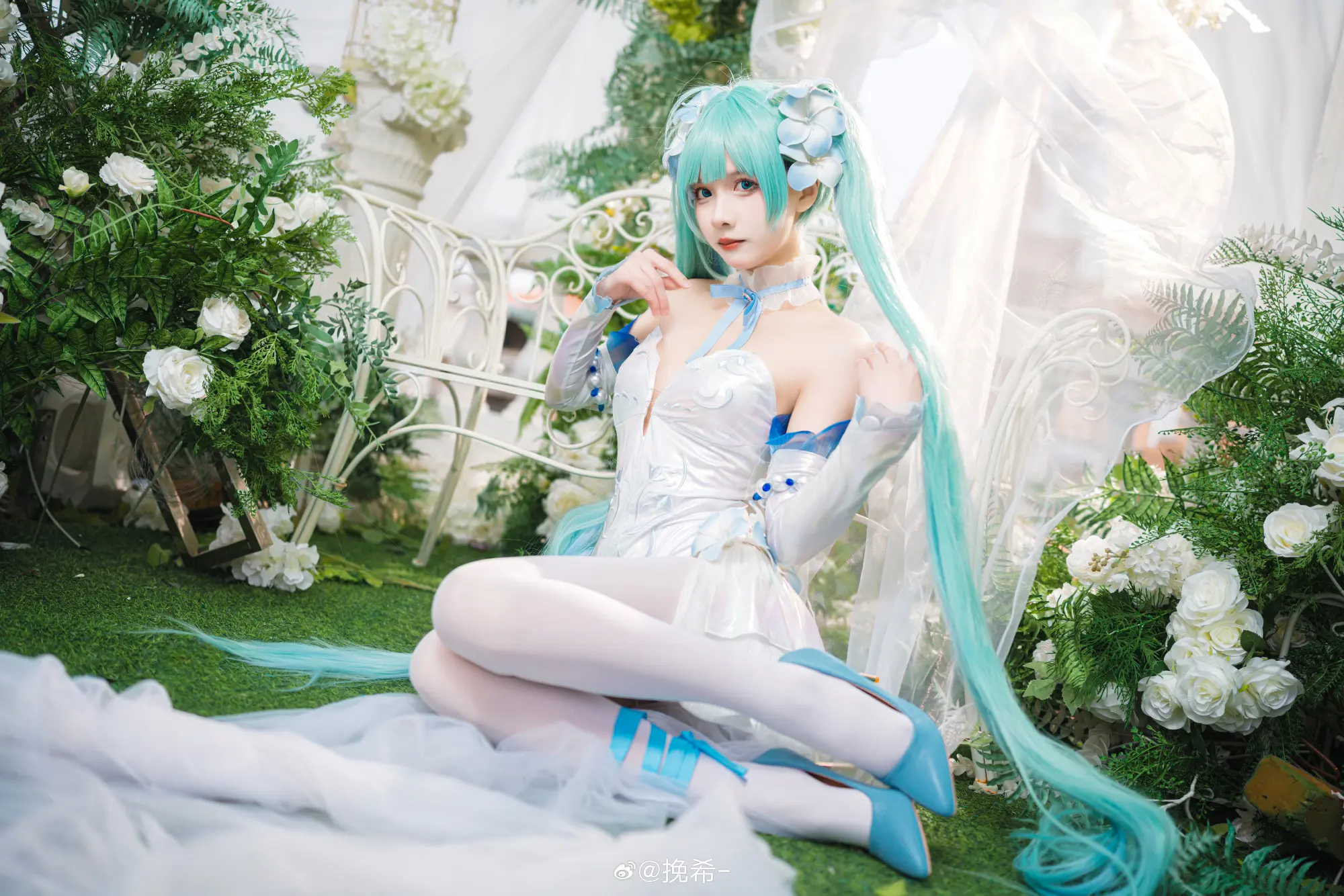 COSPLAY 🦋 miku·粉蝶花精灵 🦋 初音未来 miku@挽希- COSPLAY-第11张
