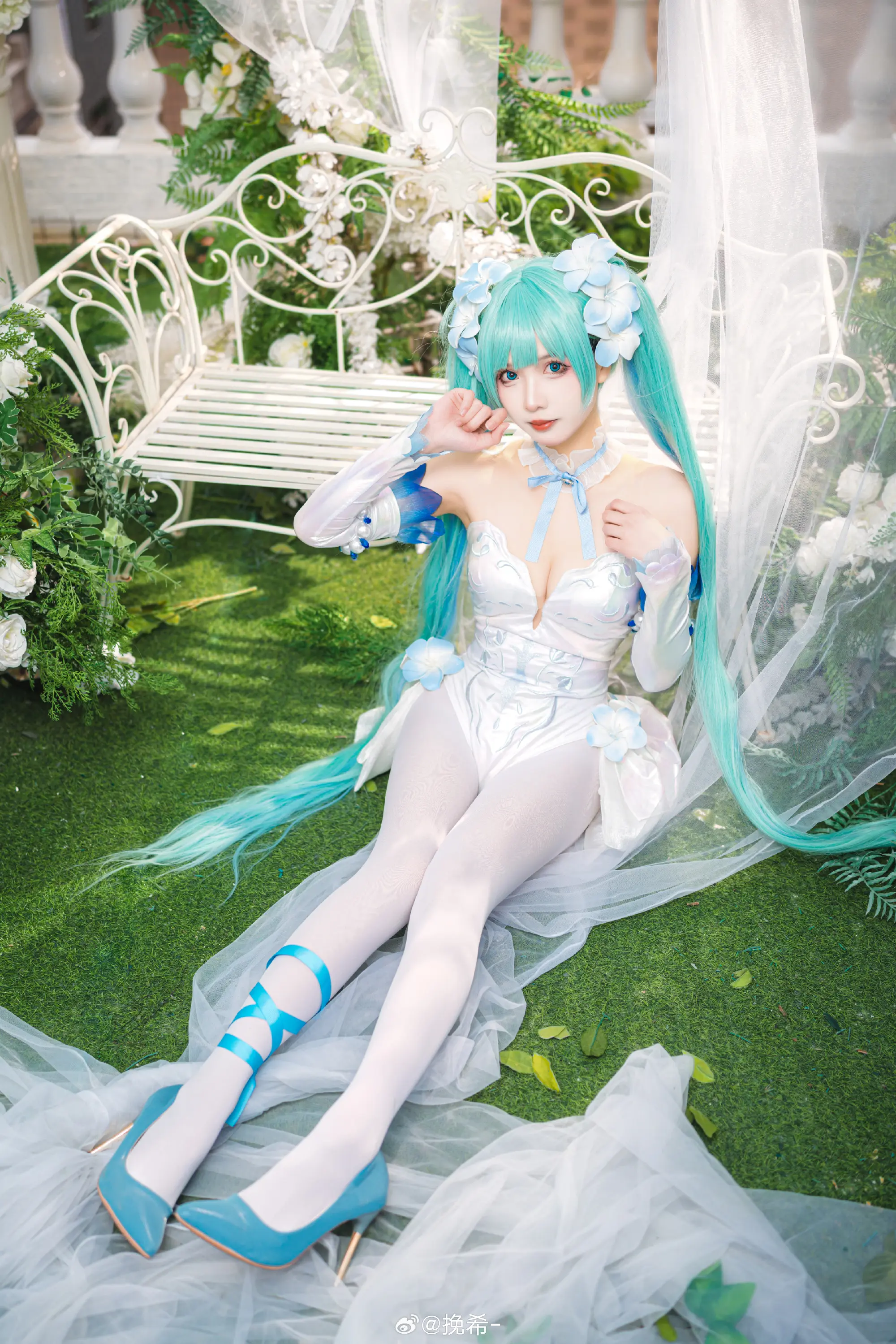 COSPLAY 🦋 miku·粉蝶花精灵 🦋 初音未来 miku@挽希--公众号小姨ai