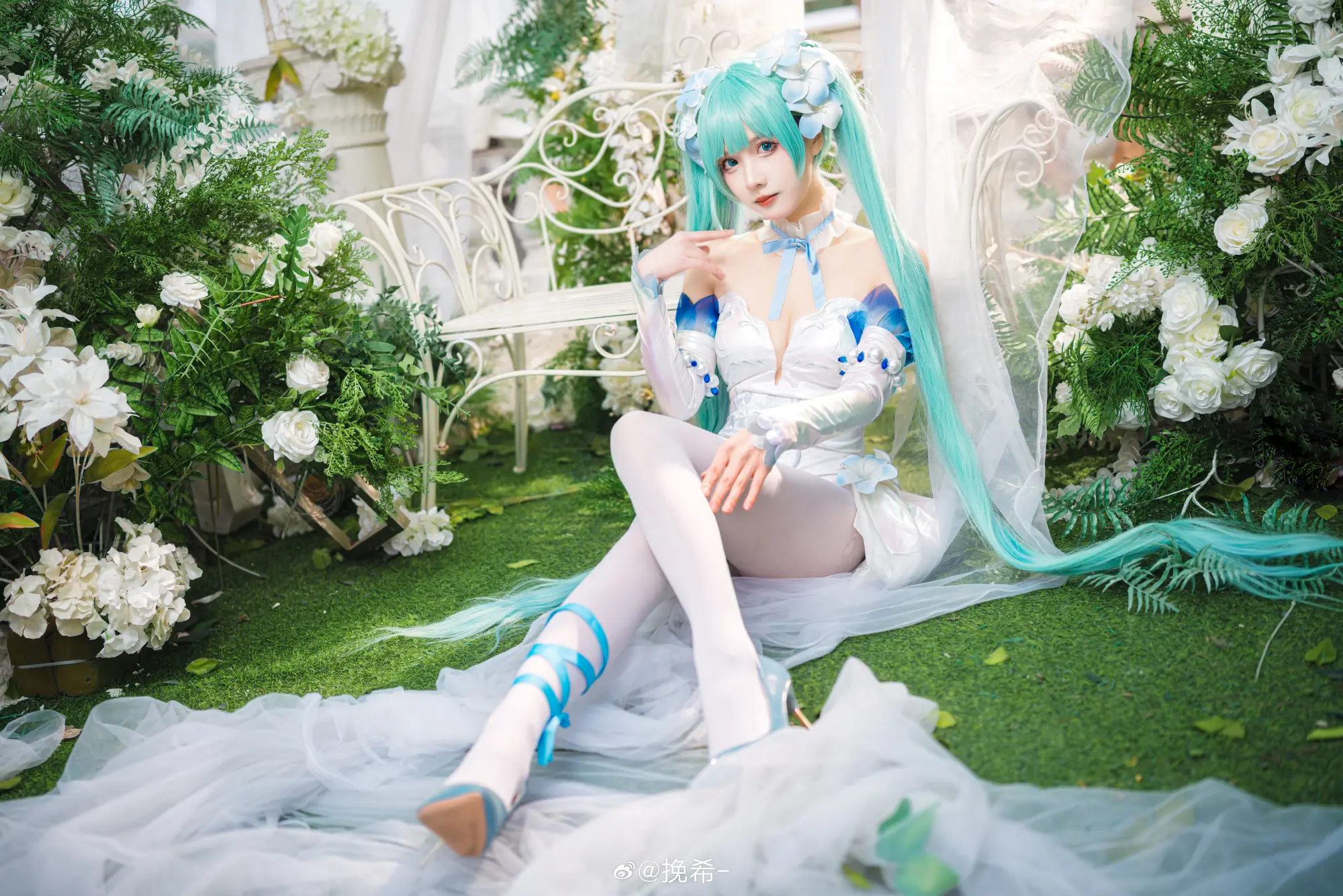COSPLAY 🦋 miku·粉蝶花精灵 🦋 初音未来 miku@挽希- COSPLAY-第16张