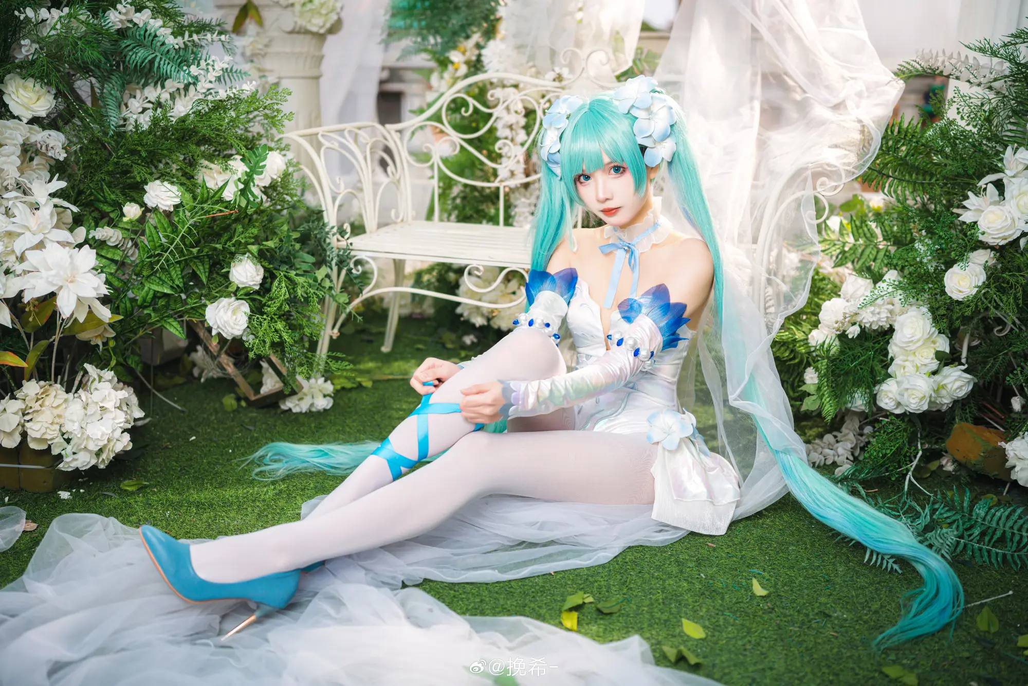 COSPLAY 🦋 miku·粉蝶花精灵 🦋 初音未来 miku@挽希- COSPLAY-第4张