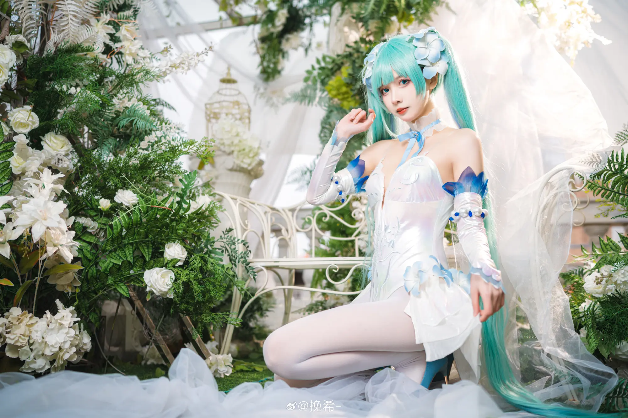 COSPLAY 🦋 miku·粉蝶花精灵 🦋 初音未来 miku@挽希- COSPLAY-第17张