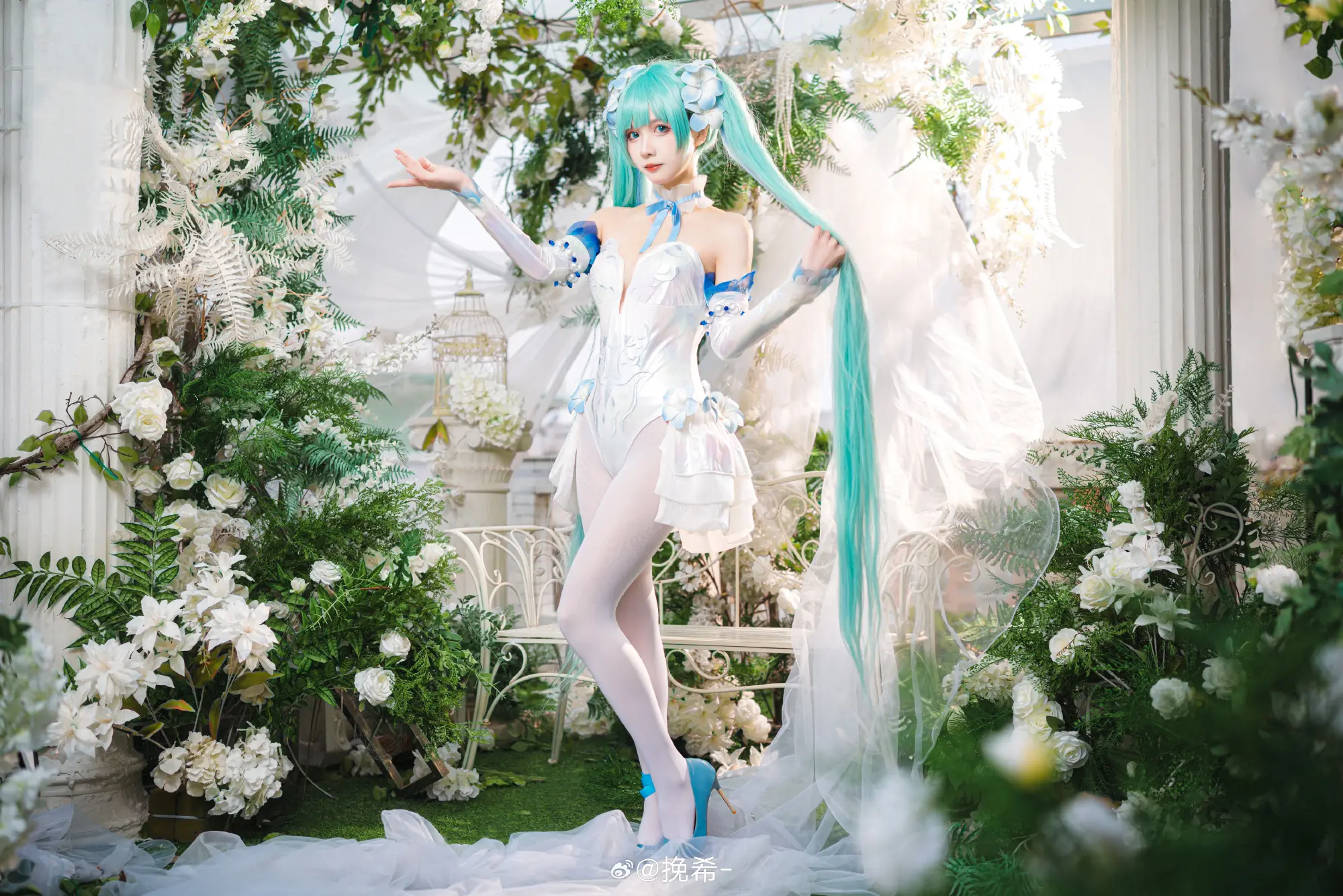 COSPLAY 🦋 miku·粉蝶花精灵 🦋 初音未来 miku@挽希- COSPLAY-第5张