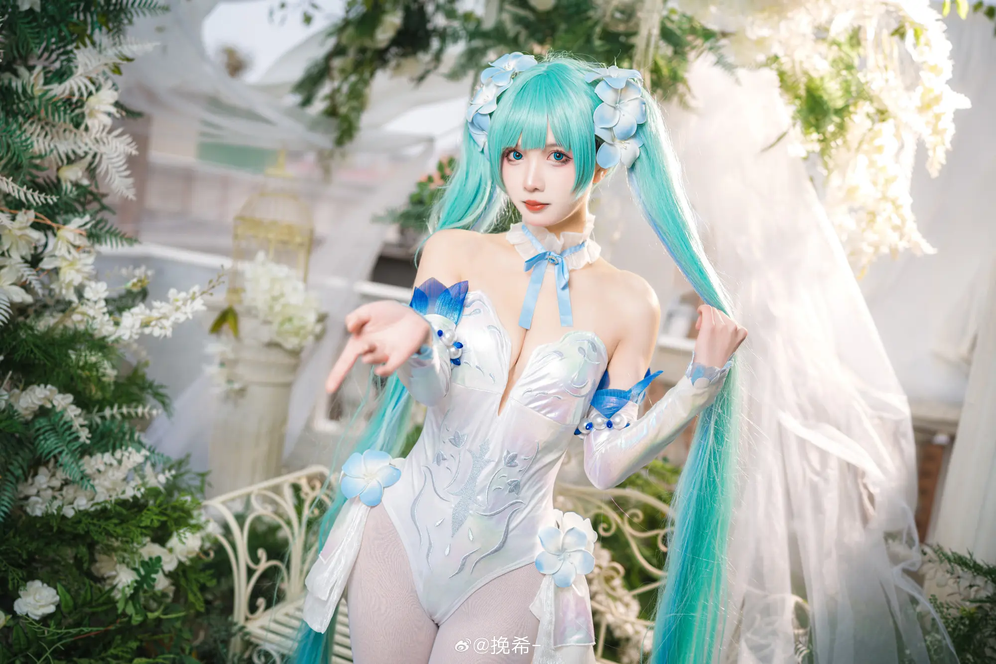 COSPLAY 🦋 miku·粉蝶花精灵 🦋 初音未来 miku@挽希- COSPLAY-第3张