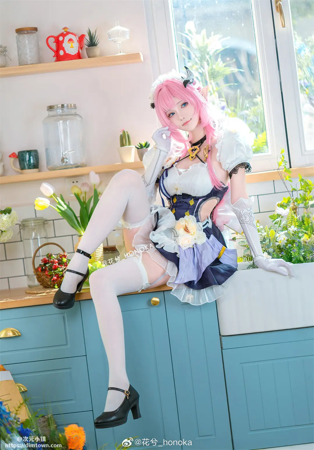 COSPLAY 🎀粉色甜心小姐🎀 崩坏3 爱莉希雅@花兮_honoka COSPLAY-第5张