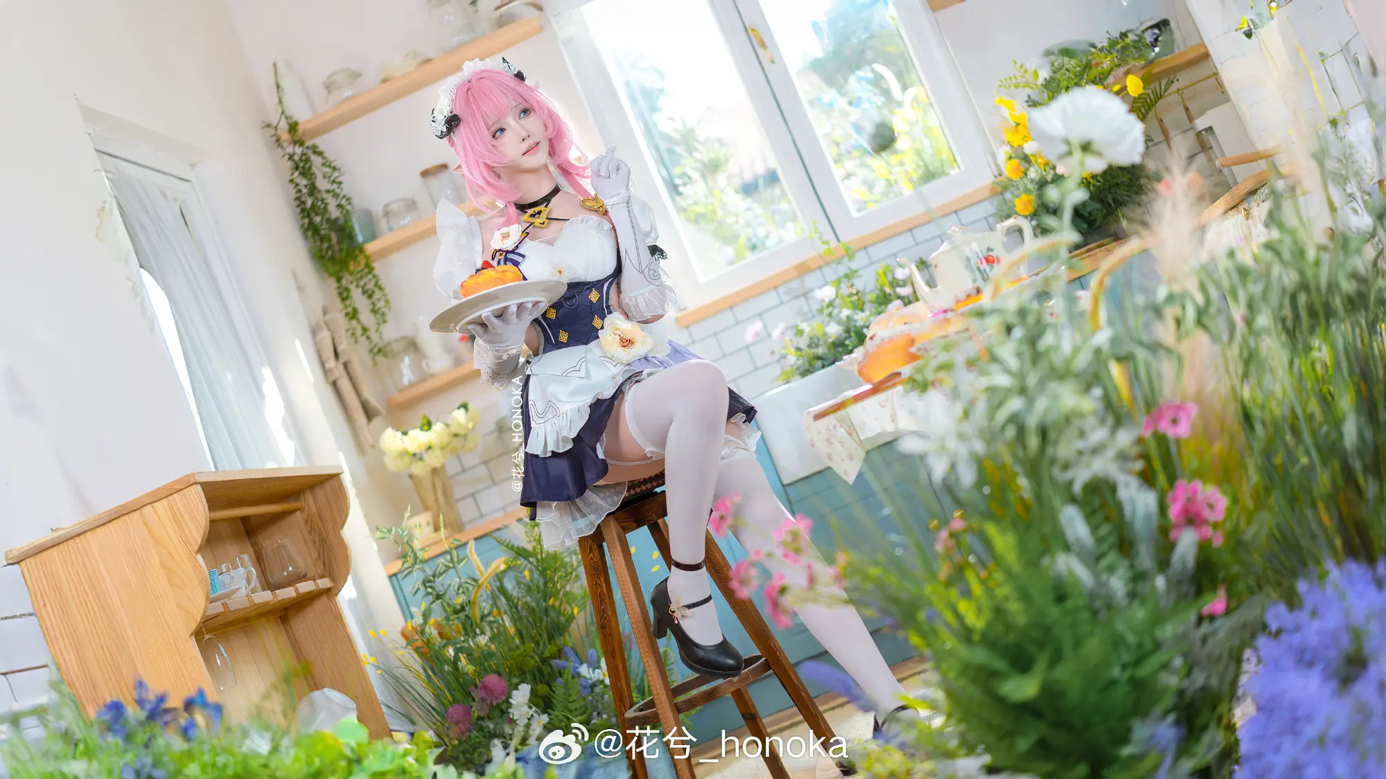 COSPLAY 🎀粉色甜心小姐🎀 崩坏3 爱莉希雅@花兮_honoka COSPLAY-第9张