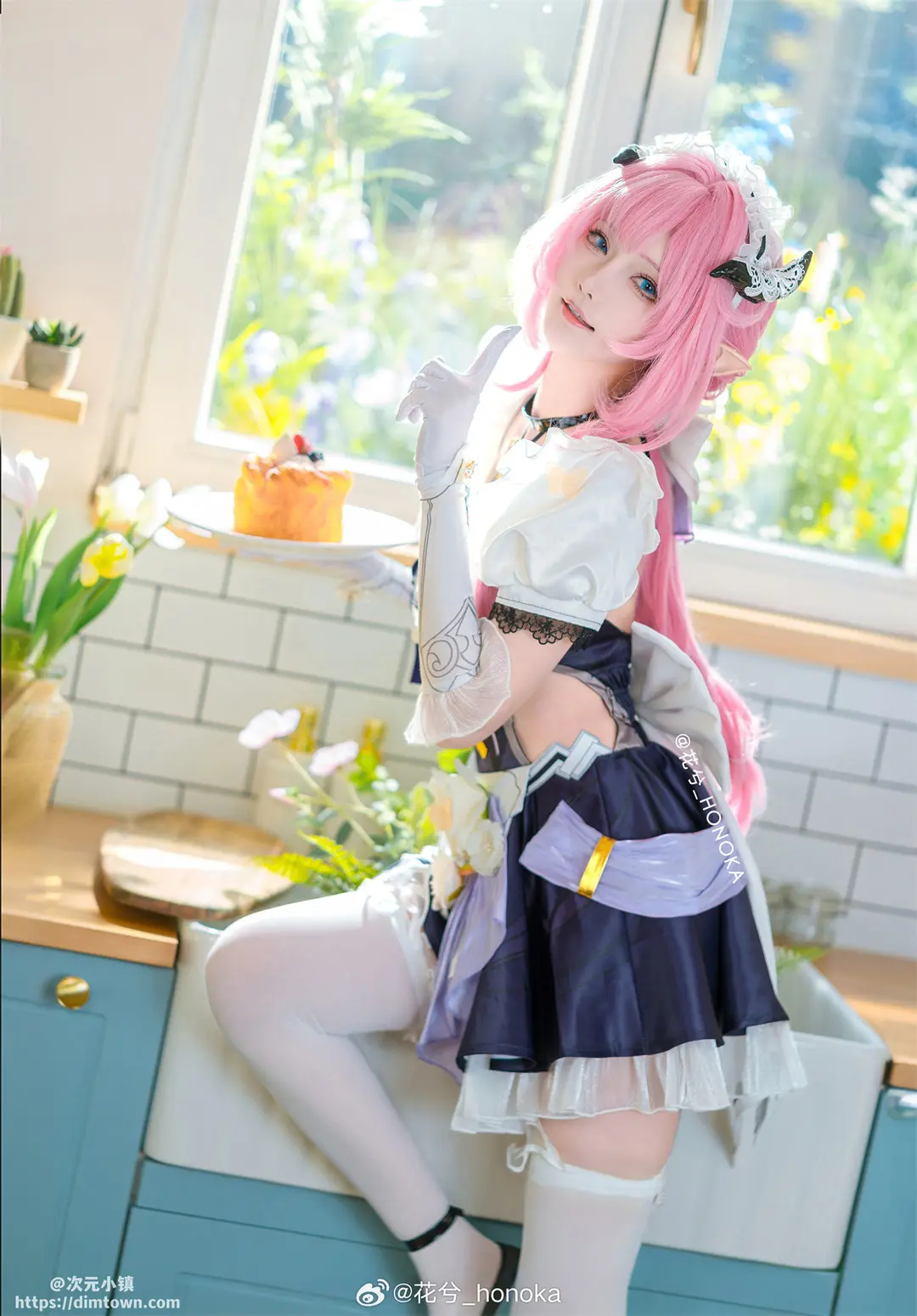 COSPLAY 🎀粉色甜心小姐🎀 崩坏3 爱莉希雅@花兮_honoka COSPLAY-第6张