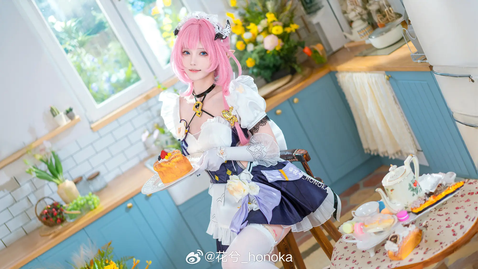 COSPLAY 🎀粉色甜心小姐🎀 崩坏3 爱莉希雅@花兮_honoka COSPLAY-第8张