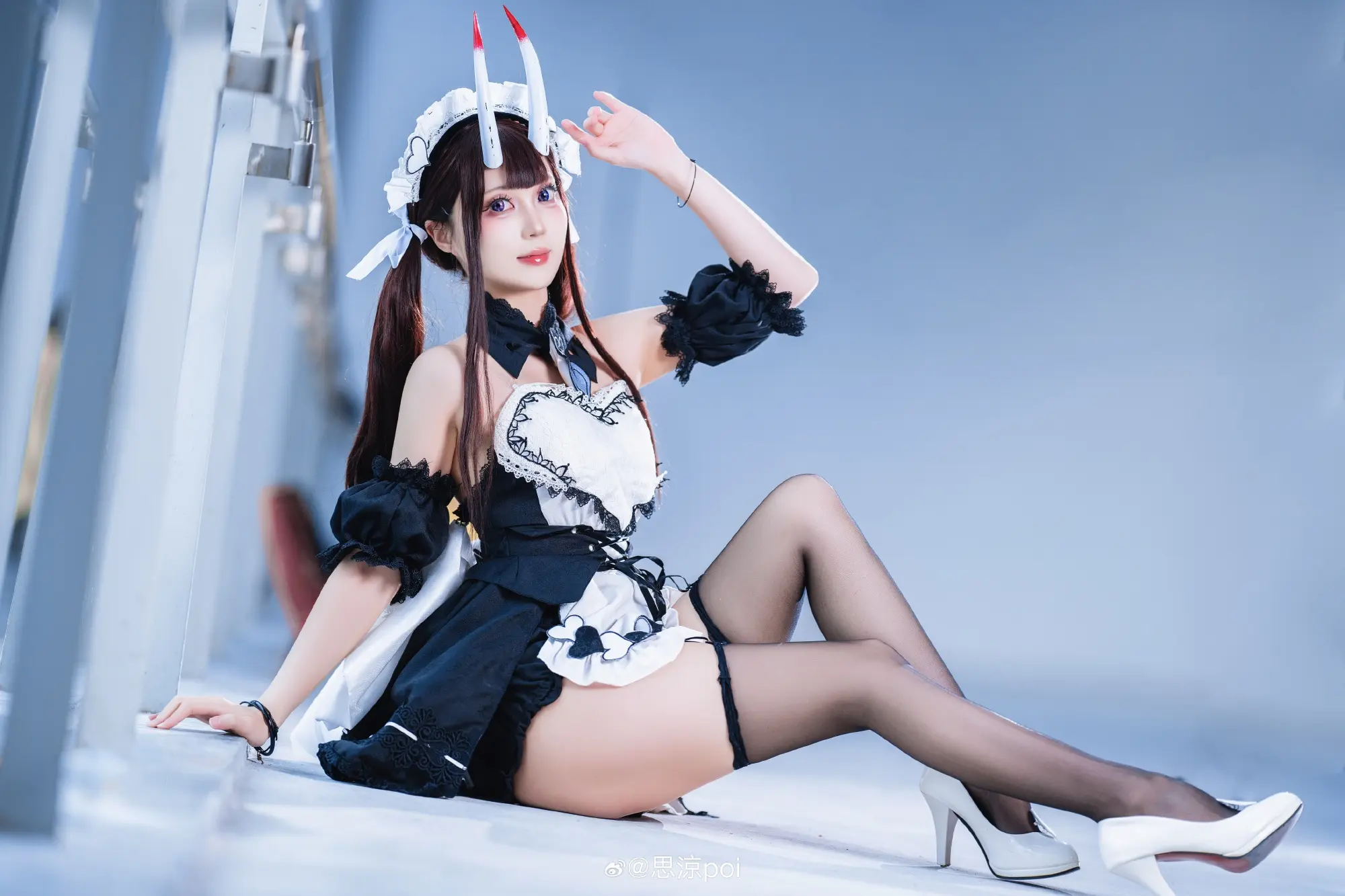 COSPLAY 碧蓝航线cos 能代女仆@思涼poi COSPLAY-第5张