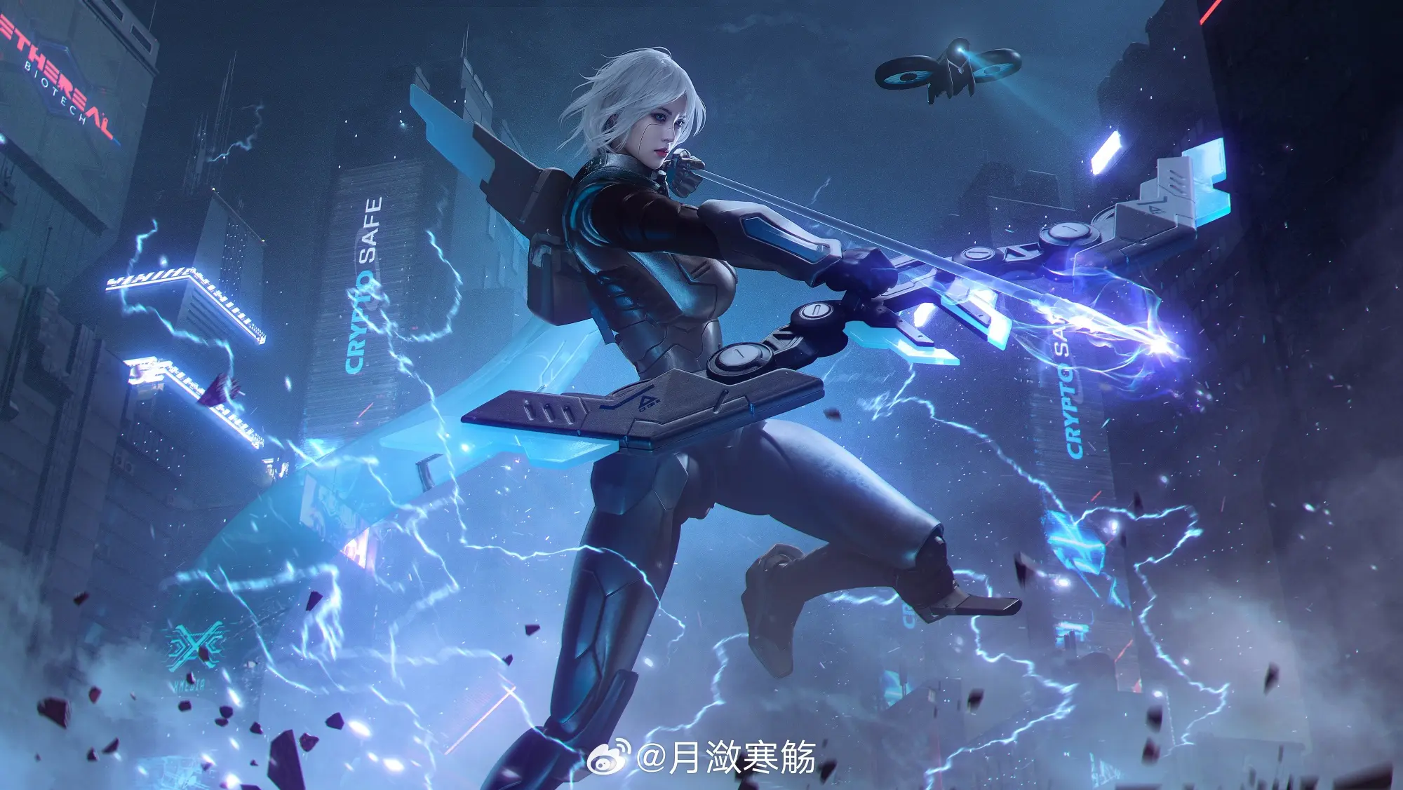 cosplay 我们不是武器，我们是人类。 英雄联盟 寒冰射手 艾希@月潋寒觞 COSPLAY-第4张