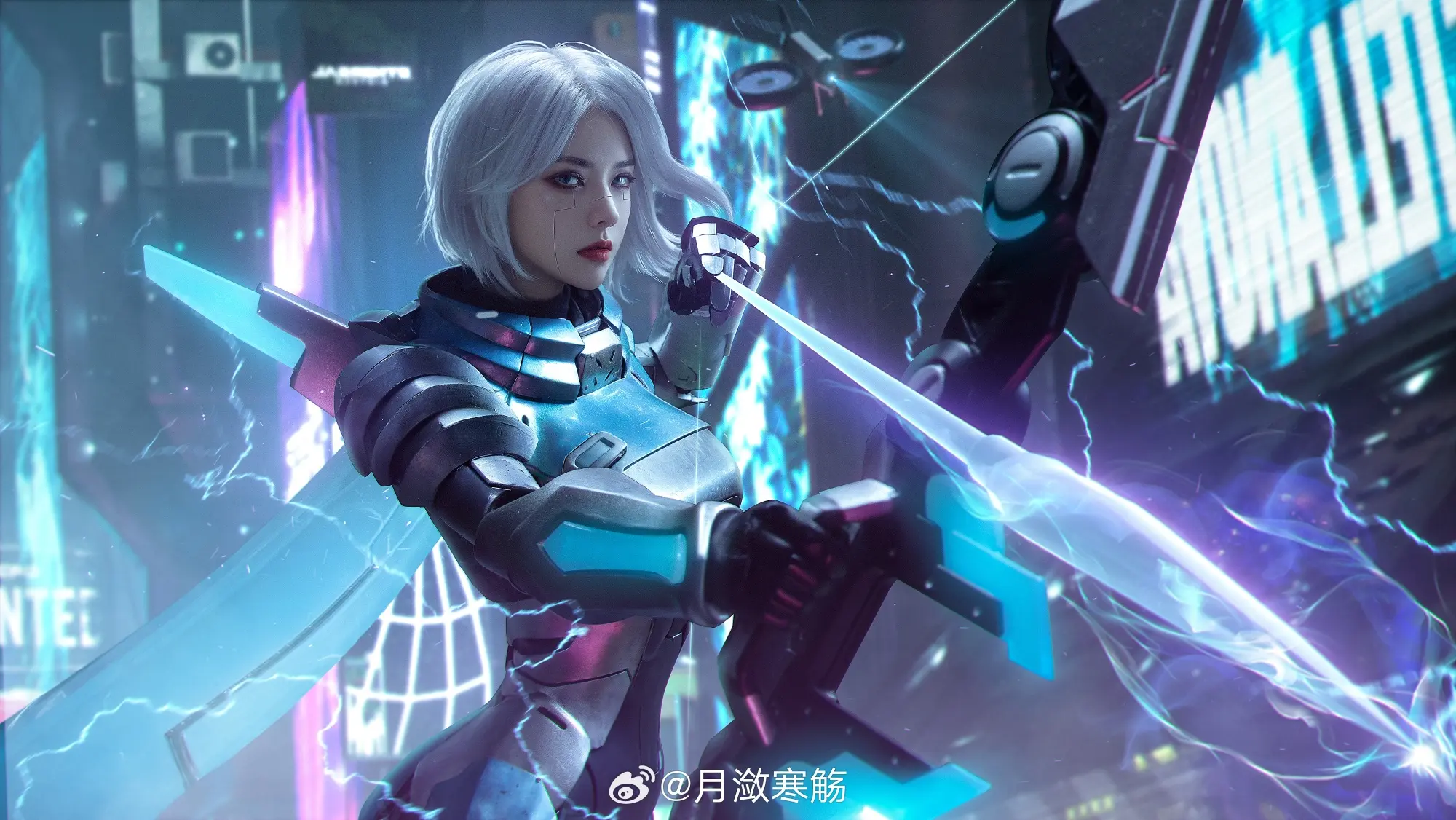 cosplay 我们不是武器，我们是人类。 英雄联盟 寒冰射手 艾希@月潋寒觞-公众号小姨ai