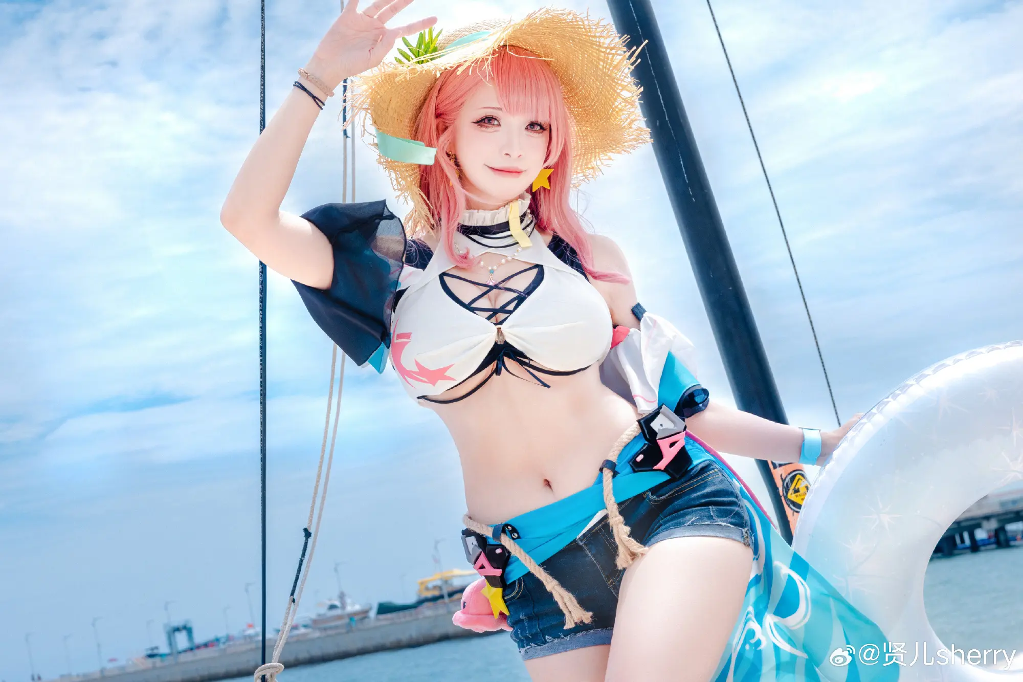 COSPLAY 战双帕弥什 和艾拉邂逅元气夏日@贤儿sherry COSPLAY-第2张