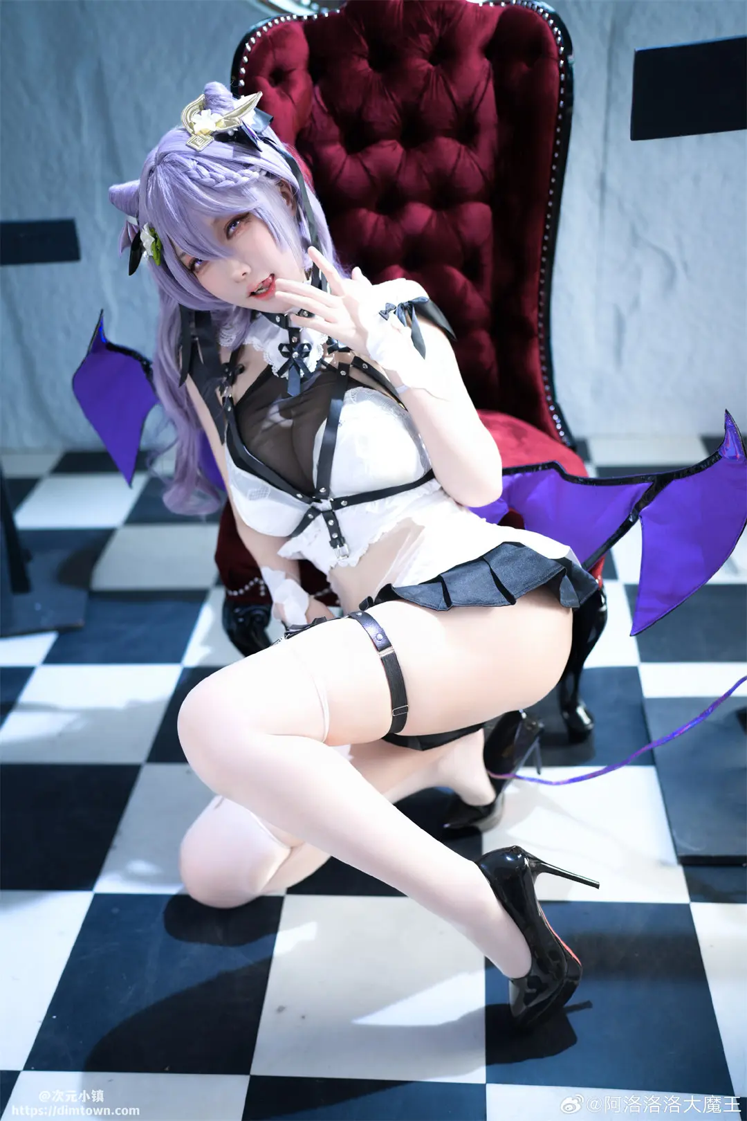 cosplay 原神 💜💜💜💜💜刻晴·魅魔同人💜💜💜💜💜@阿洛洛洛大魔王-公众号小姨ai