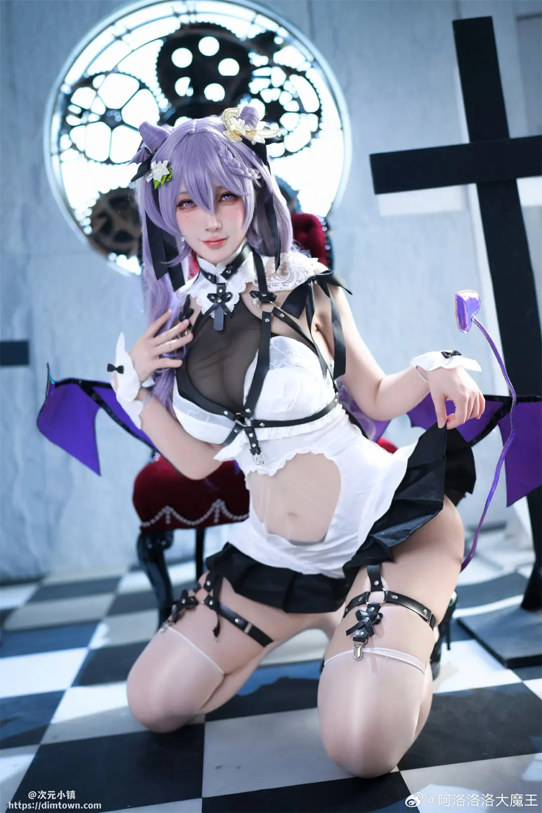 cosplay 原神 💜💜💜💜💜刻晴·魅魔同人💜💜💜💜💜@阿洛洛洛大魔王 COSPLAY-第4张