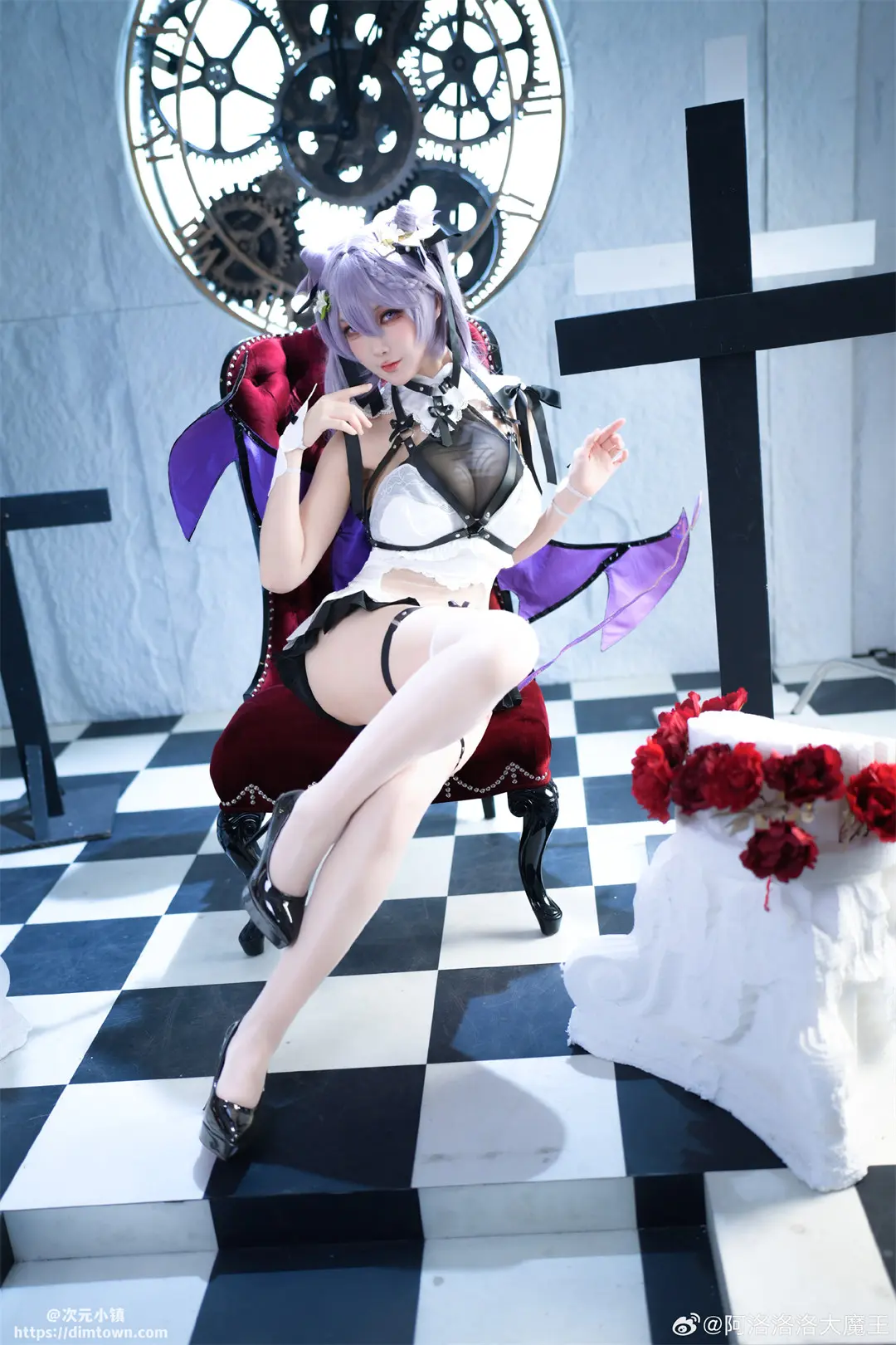 cosplay 原神 💜💜💜💜💜刻晴·魅魔同人💜💜💜💜💜@阿洛洛洛大魔王 COSPLAY-第6张