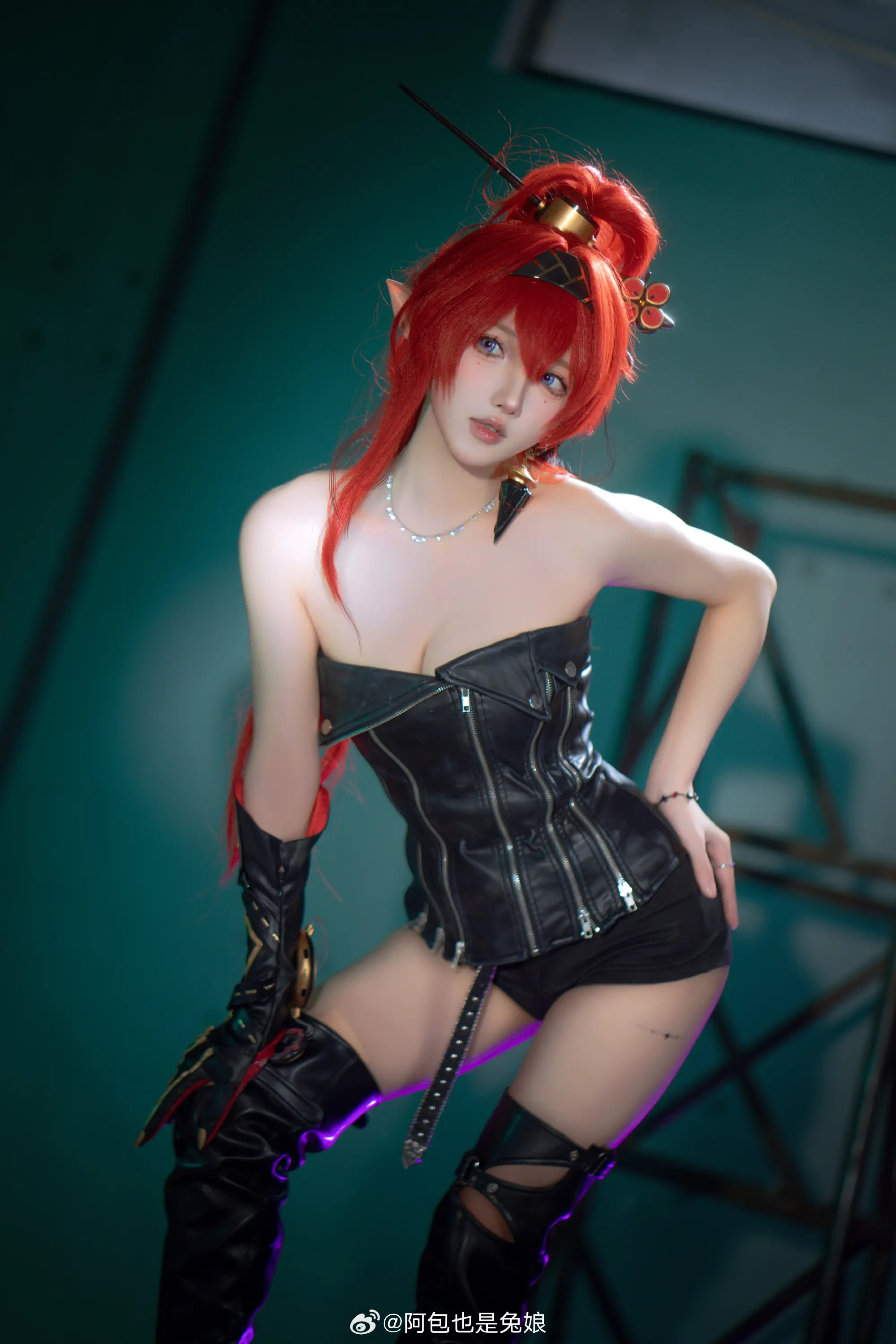 COSPLAY 有着成熟和魅惑感的少女！ 鸣潮 吟霖@阿包也是兔娘 COSPLAY-第7张