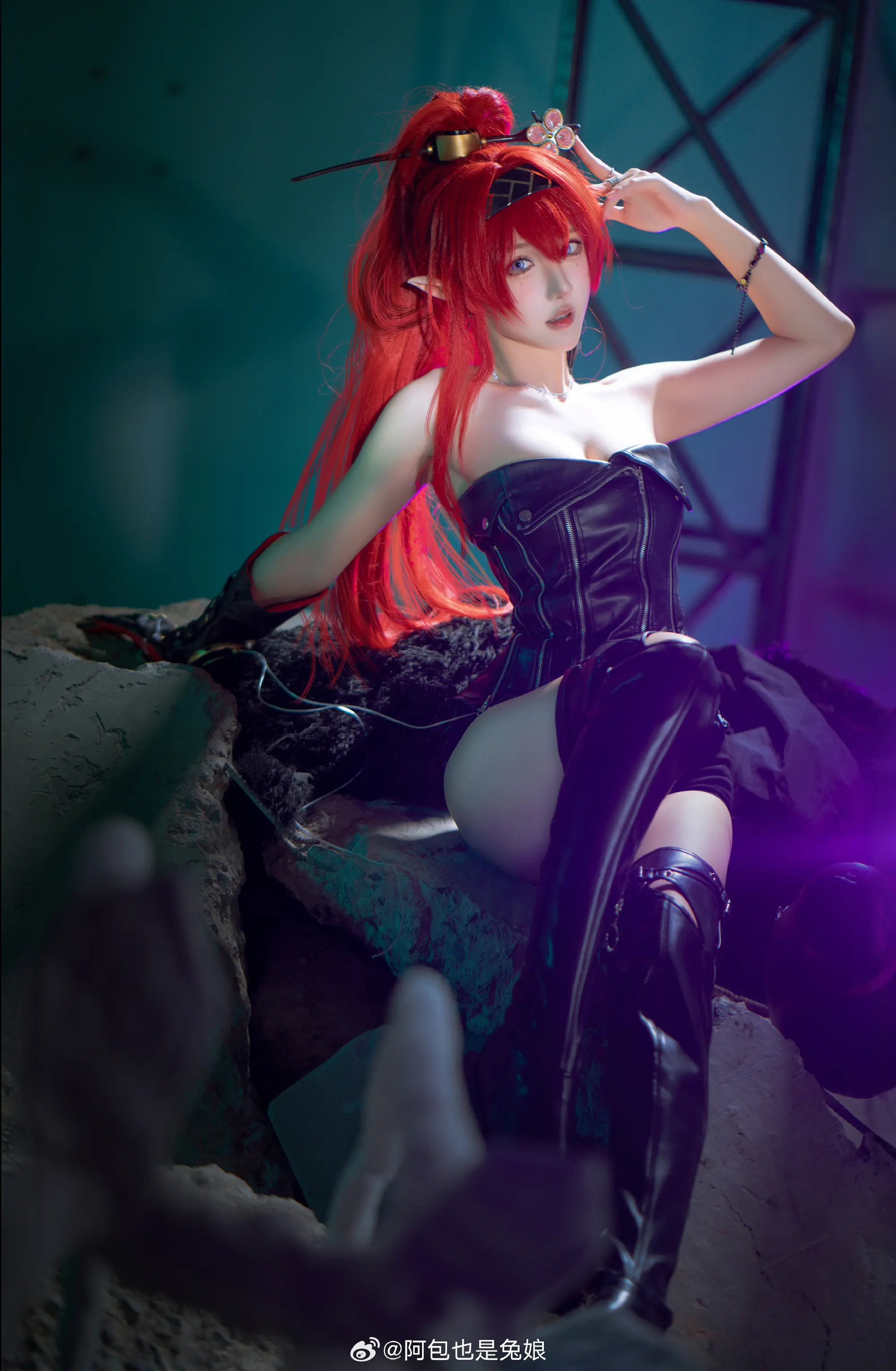 COSPLAY 有着成熟和魅惑感的少女！ 鸣潮 吟霖@阿包也是兔娘 COSPLAY-第11张
