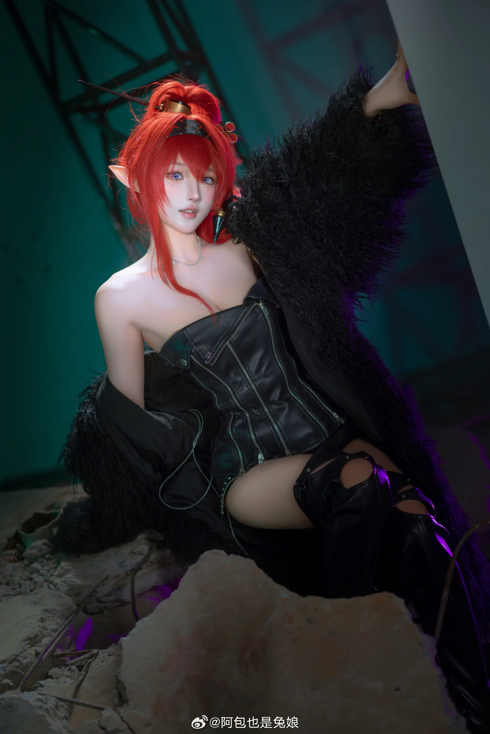 COSPLAY 有着成熟和魅惑感的少女！ 鸣潮 吟霖@阿包也是兔娘 COSPLAY-第3张