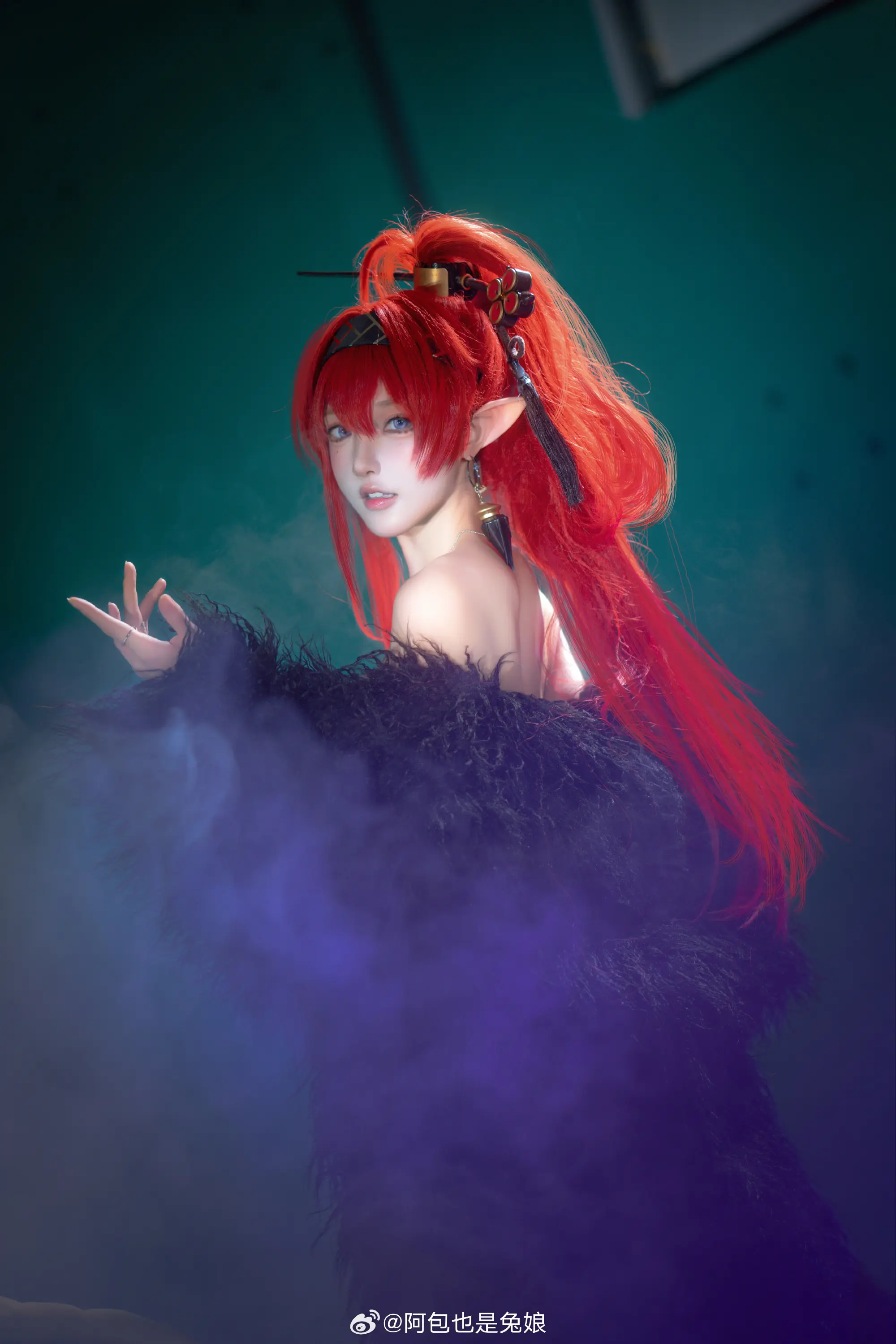 COSPLAY 有着成熟和魅惑感的少女！ 鸣潮 吟霖@阿包也是兔娘 COSPLAY-第2张