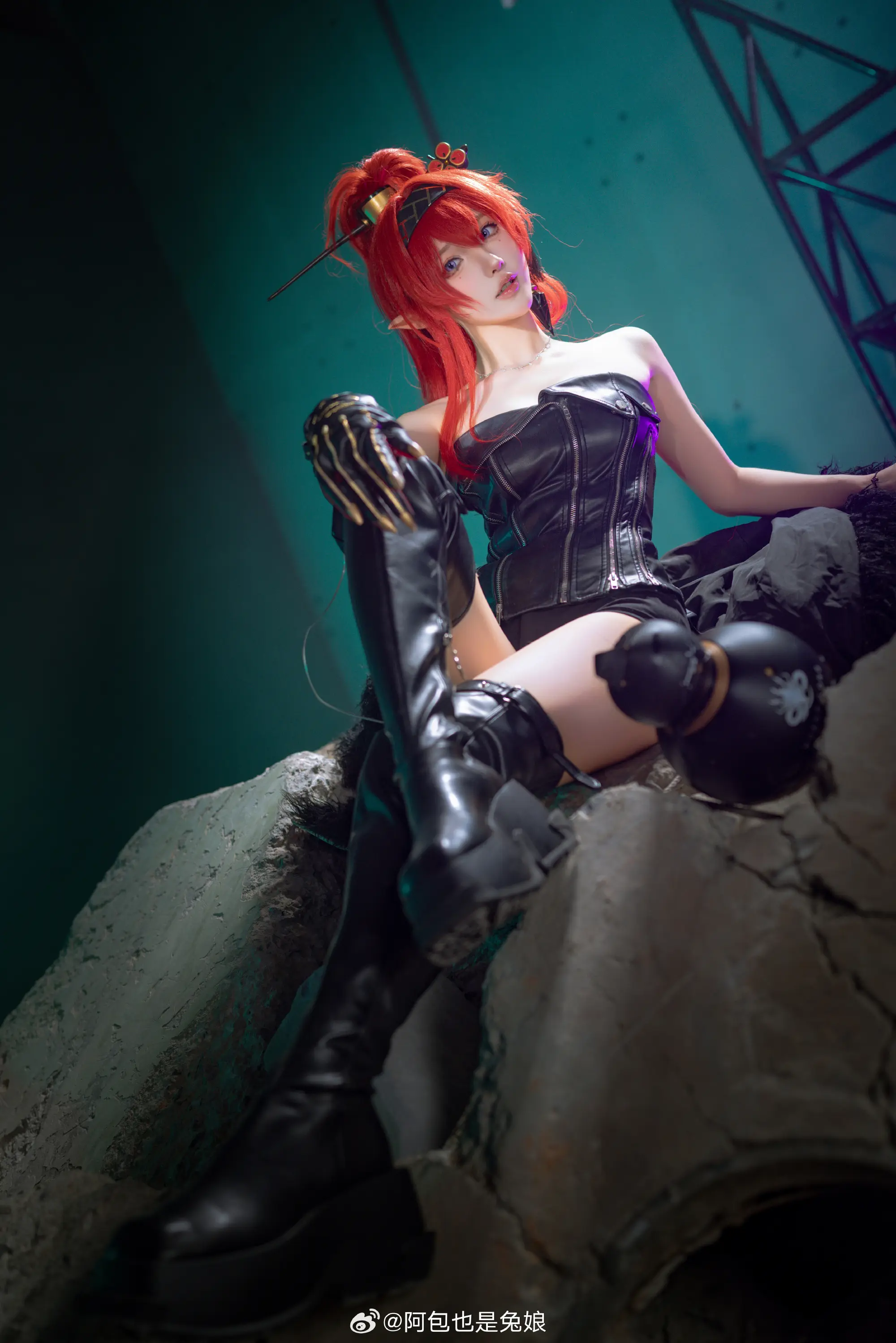 COSPLAY 有着成熟和魅惑感的少女！ 鸣潮 吟霖@阿包也是兔娘 COSPLAY-第8张