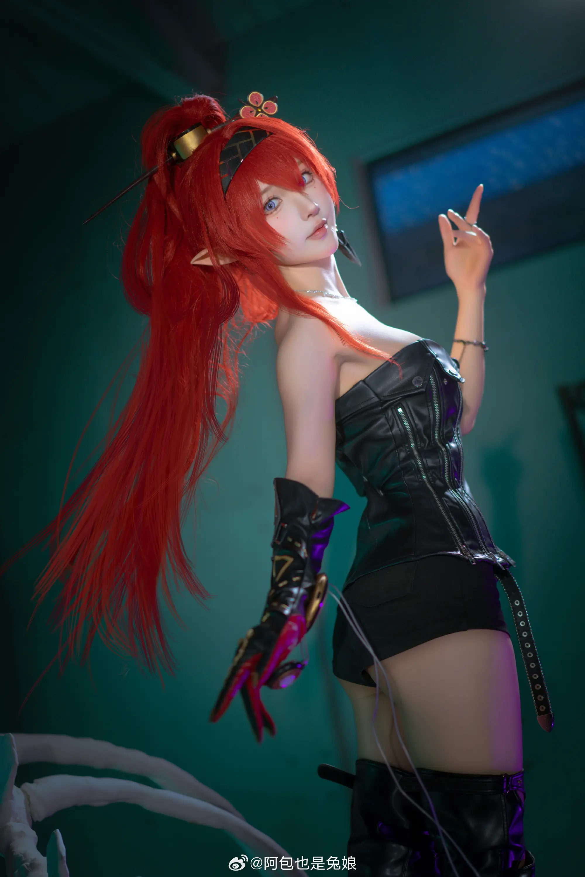 COSPLAY 有着成熟和魅惑感的少女！ 鸣潮 吟霖@阿包也是兔娘 COSPLAY-第5张