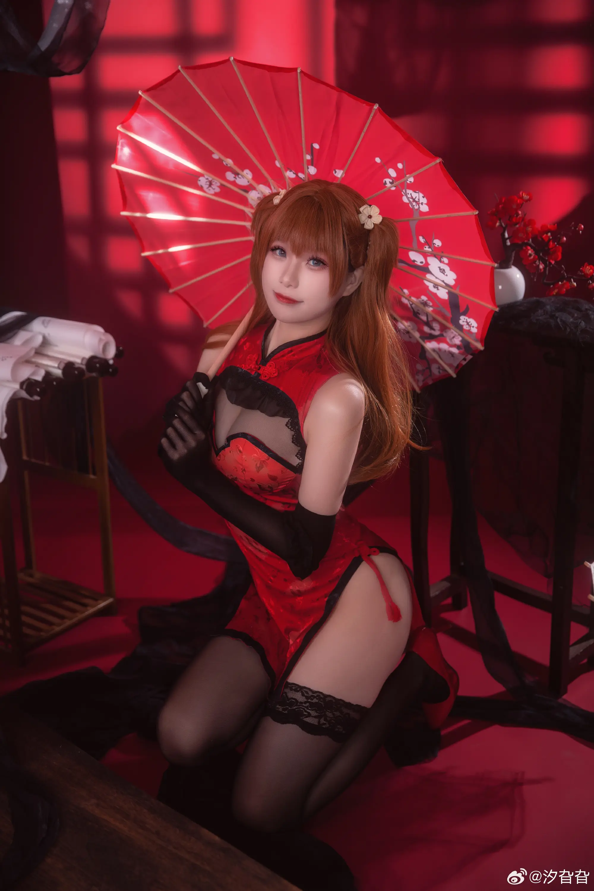 COSPLAY 新世纪福音战士 明日香  旗袍cos@汐旮旮 COSPLAY-第2张