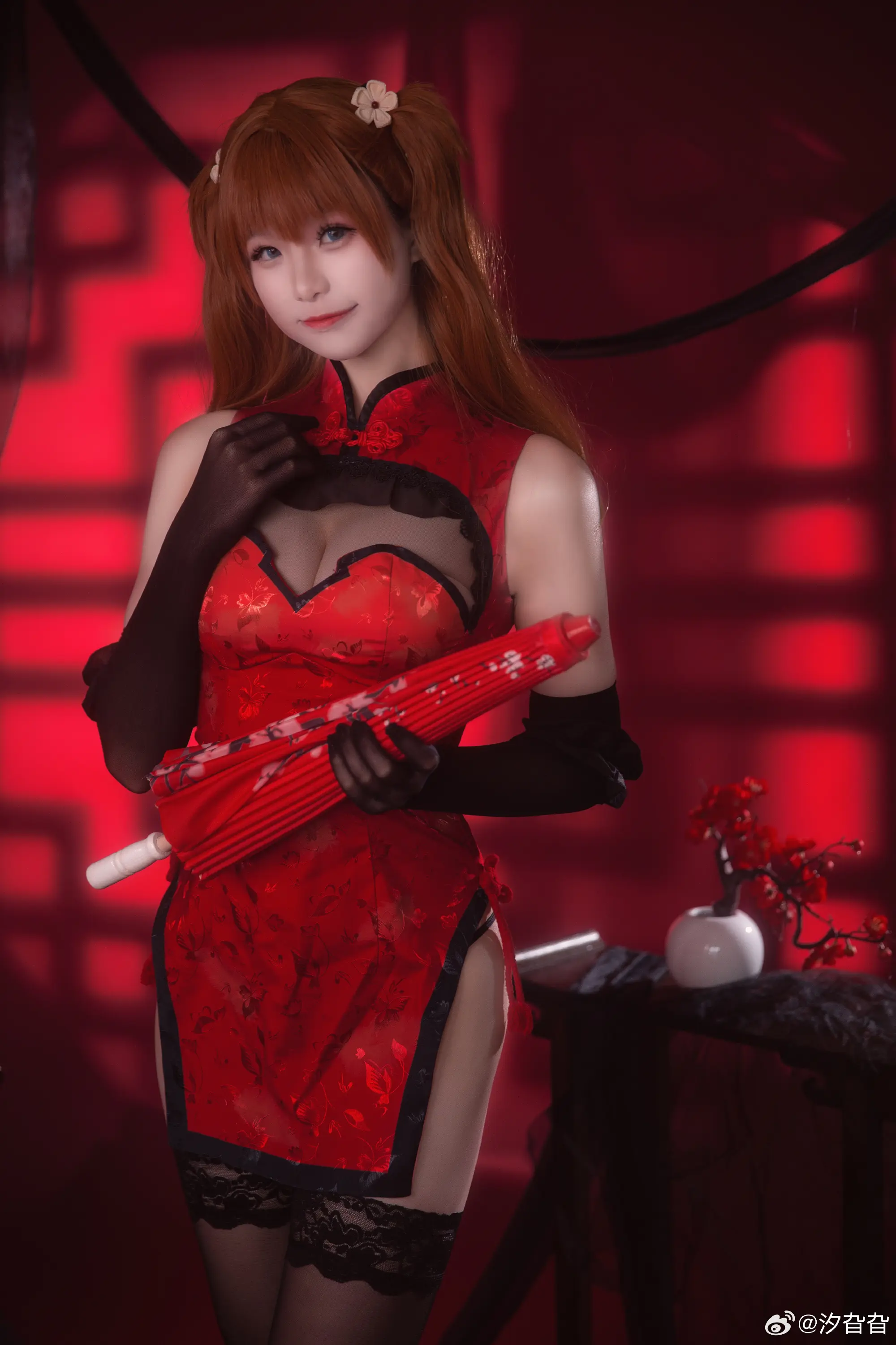 COSPLAY 新世纪福音战士 明日香  旗袍cos@汐旮旮 COSPLAY-第3张