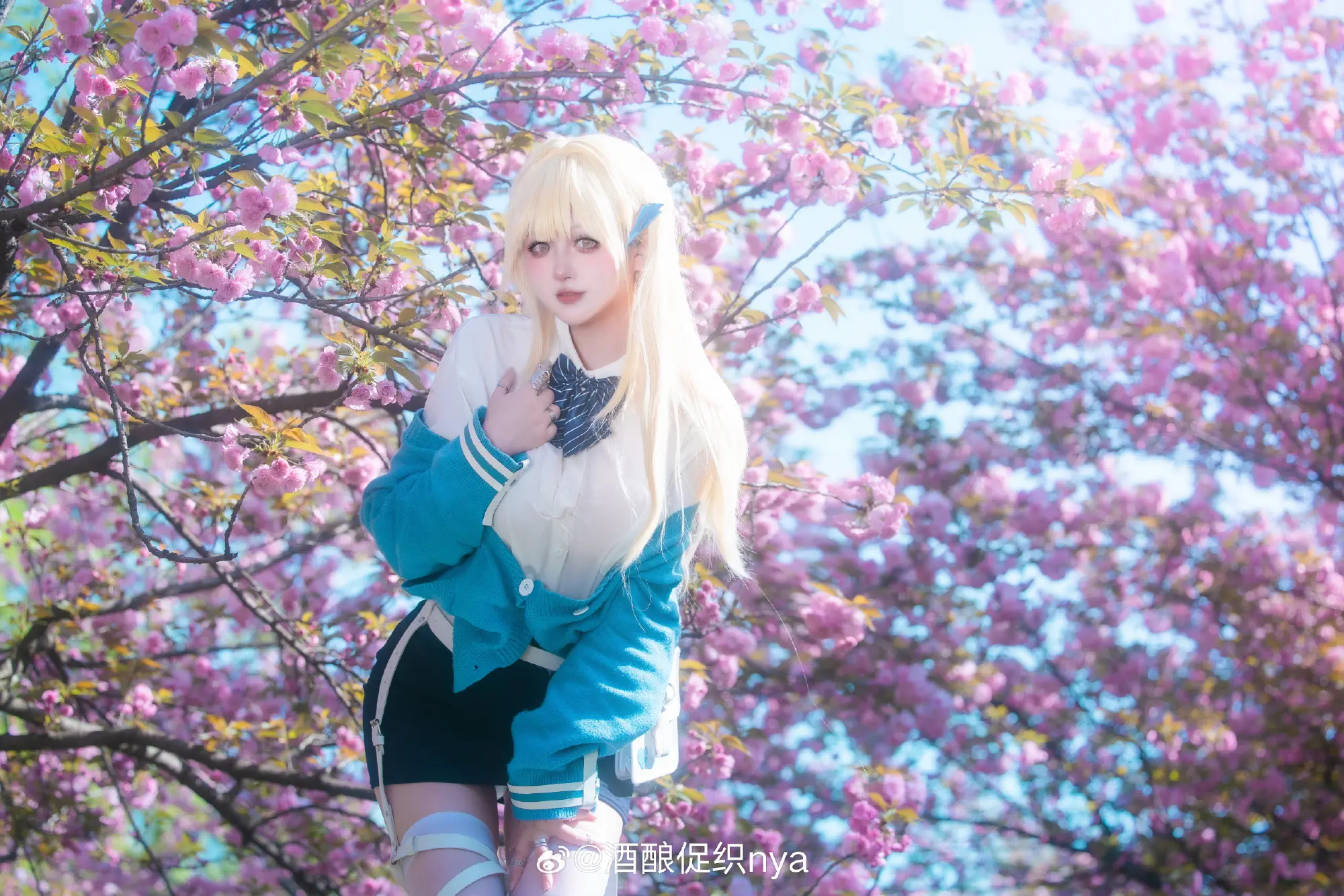 cosplay 和老师一起去赏花🌸 Nikke:胜利女神 蒂亚@酒酿促织nya COSPLAY-第2张