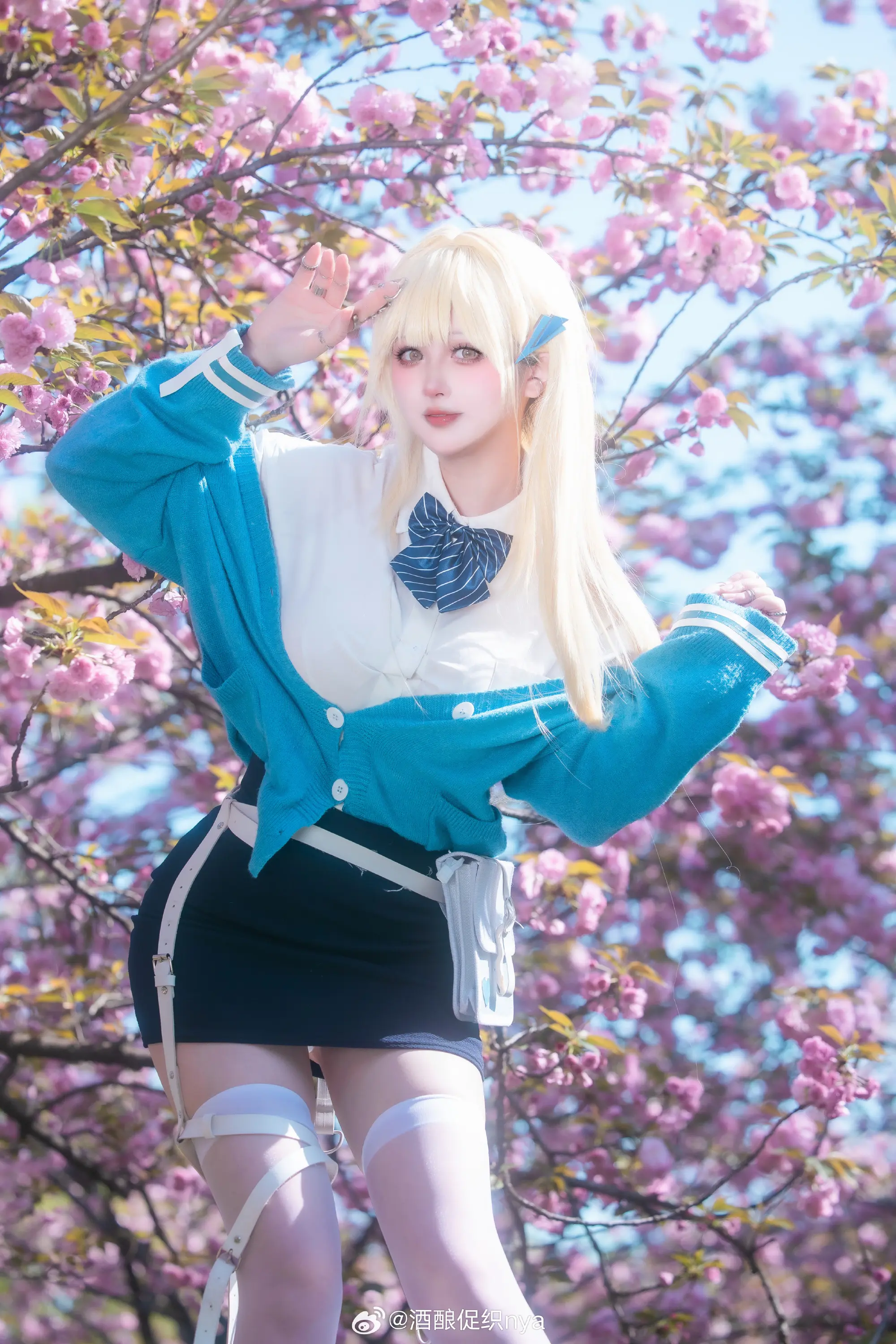 cosplay 和老师一起去赏花🌸 Nikke:胜利女神 蒂亚@酒酿促织nya COSPLAY-第3张